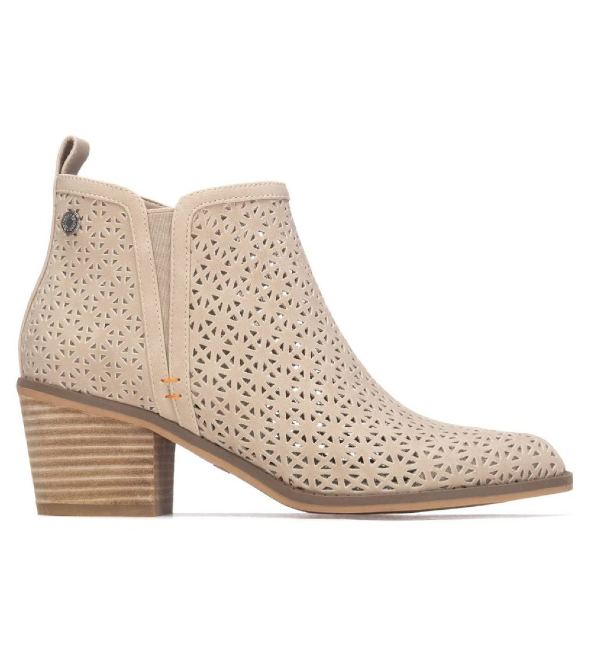 Refresh für Damen. 17515207-BEIGE Stiefelette 175152 beige (36), 3 bis 5 cm, Reißverschluss, Lässig