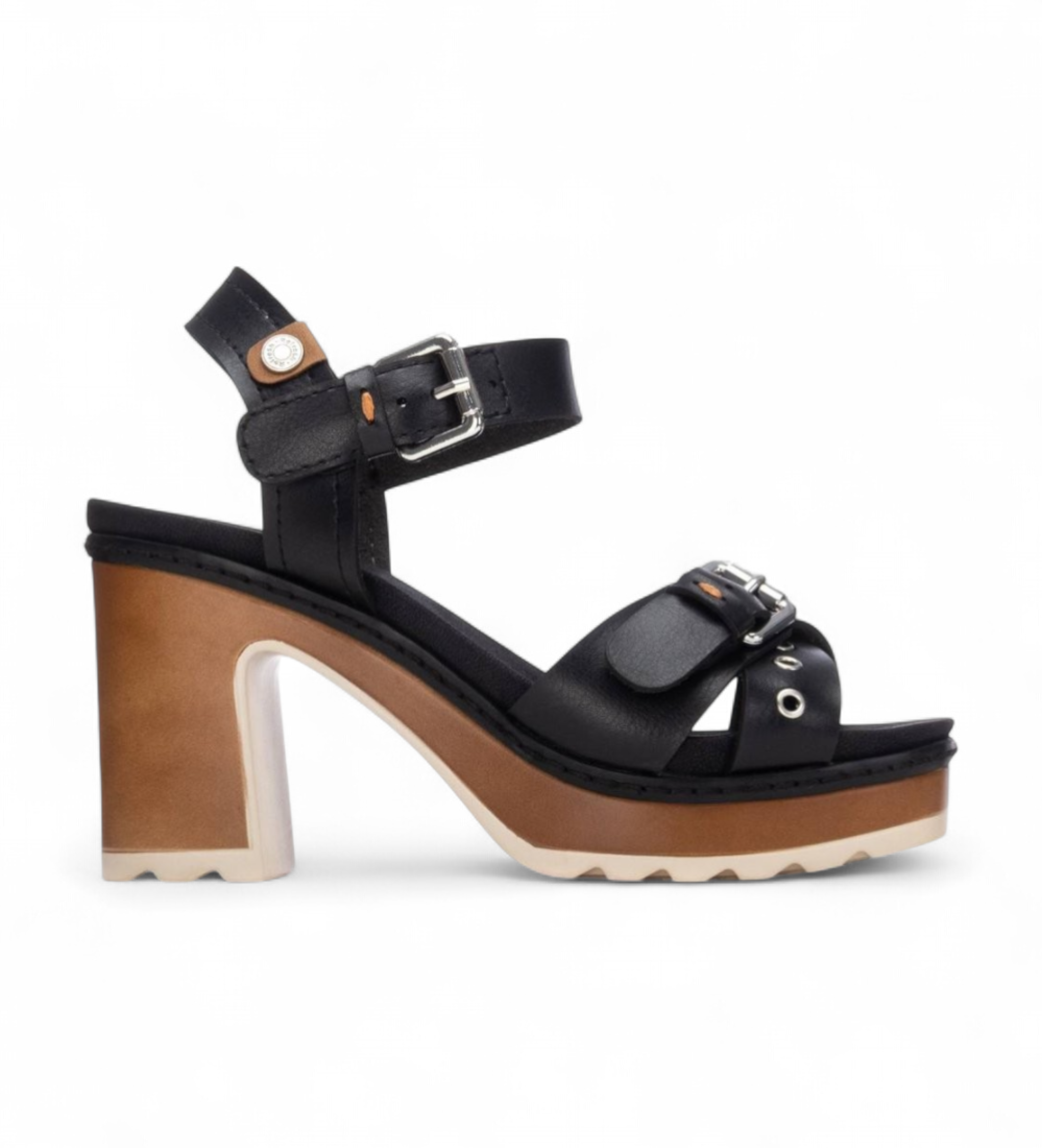 Refresh für Damen. 17529003-NEGRO Sandalen 175290 schwarz (38), 5 bis 8 cm, Schnalle, Lässig