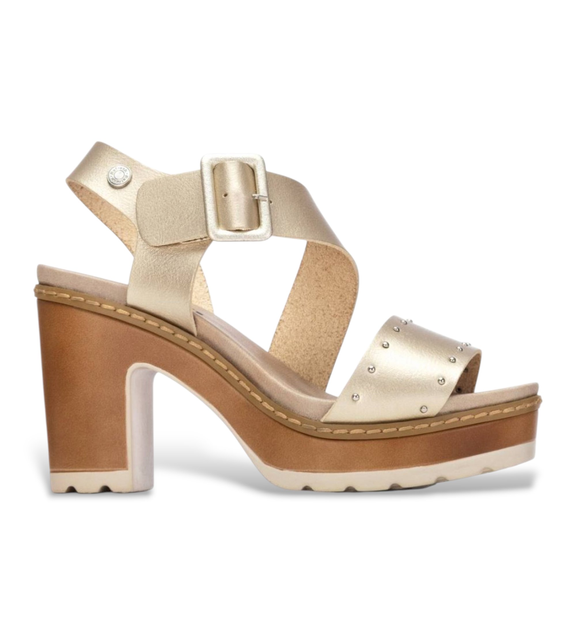 Refresh für Damen. 17520805-ORO Sandalen 175208 gold (37), 8 bis 10 cm, Schnalle, Lässig