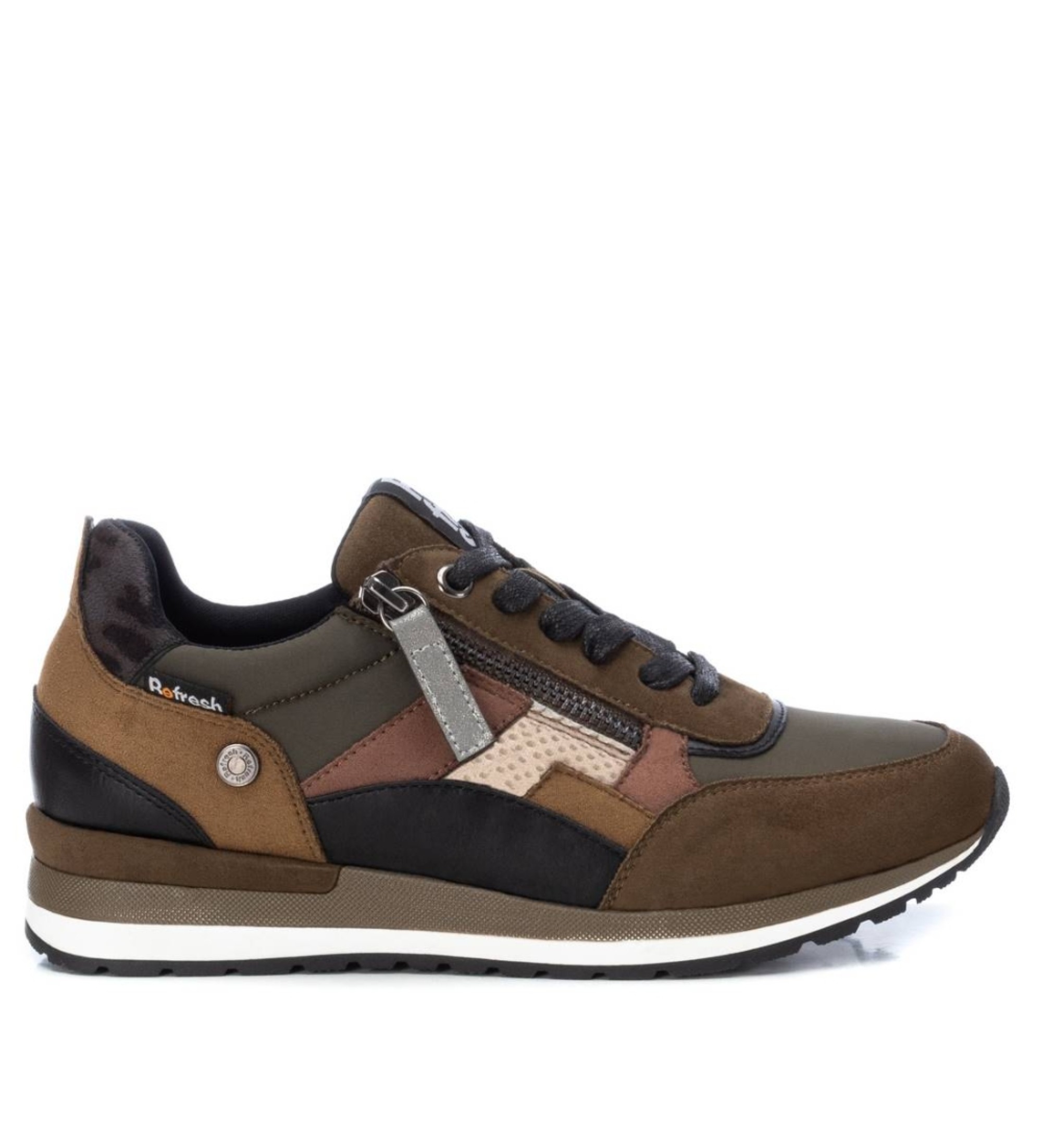 Refresh für Damen. 17015905-KAKI Turnschuhe 170159 grün (41), 1 bis 3 cm, Schnürsenkel, Lässig