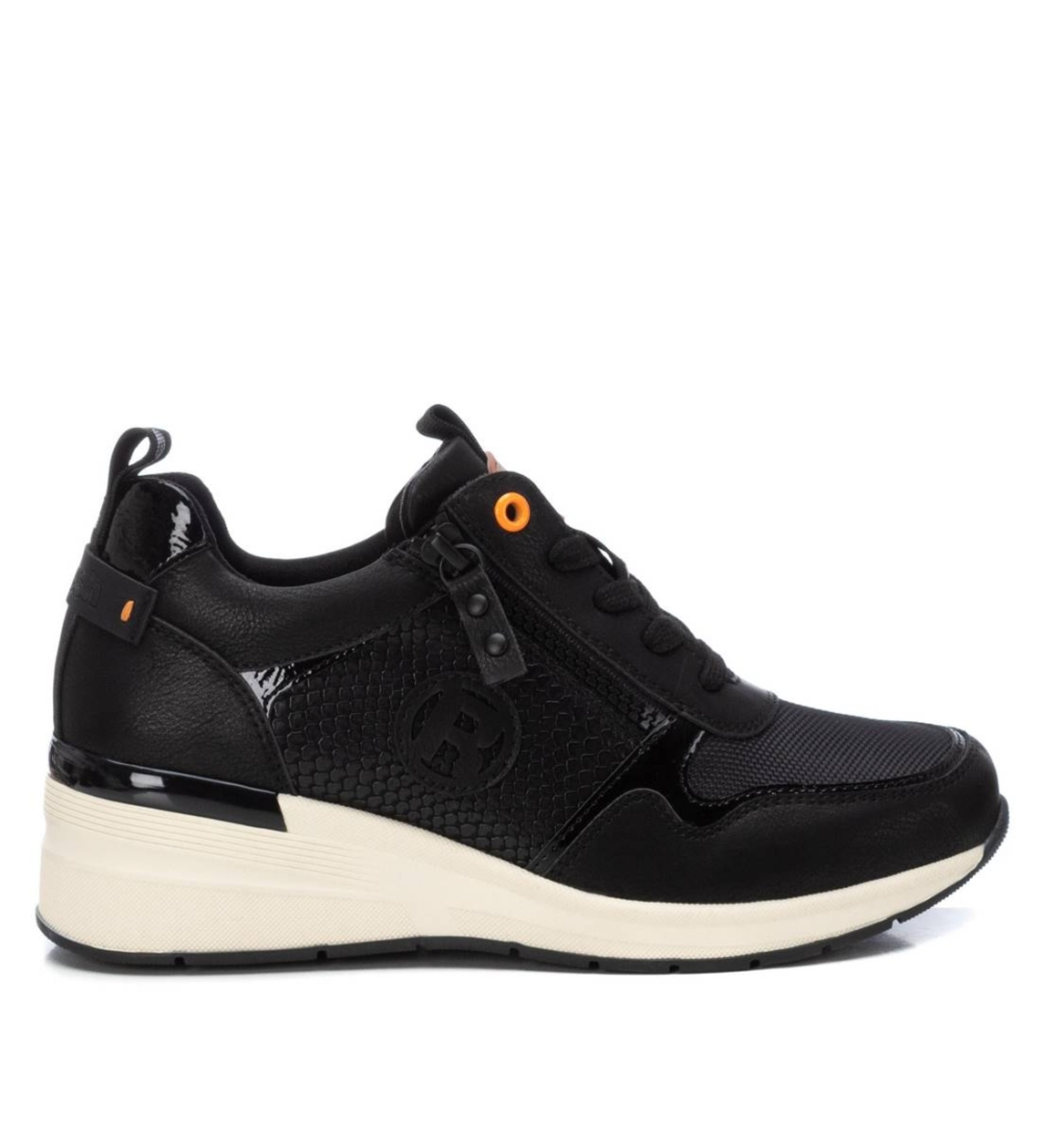 Refresh für Damen. 17125801-NEGRO Wedge Sneakers Schwarz (40), 1 bis 3 cm, Reißverschluss, Lässig
