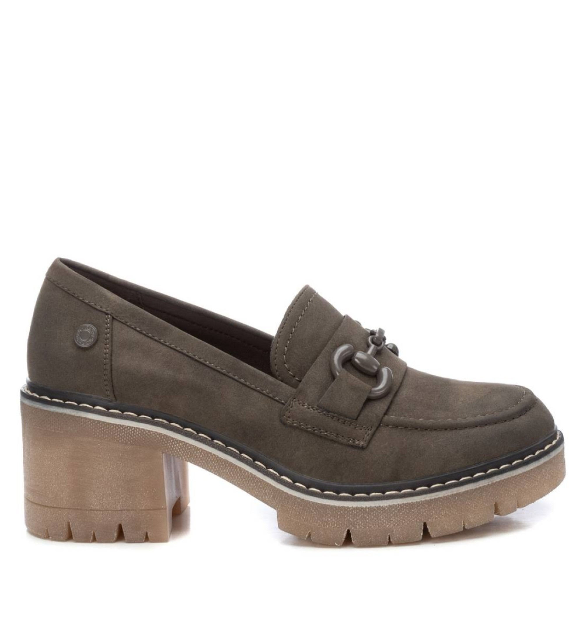 Refresh für Damen. 17141703-KAKI Mokassins 171417 khaki (39), 5 bis 8 cm, Keine, Lässig, Grün, Kunstleder, Klassisch