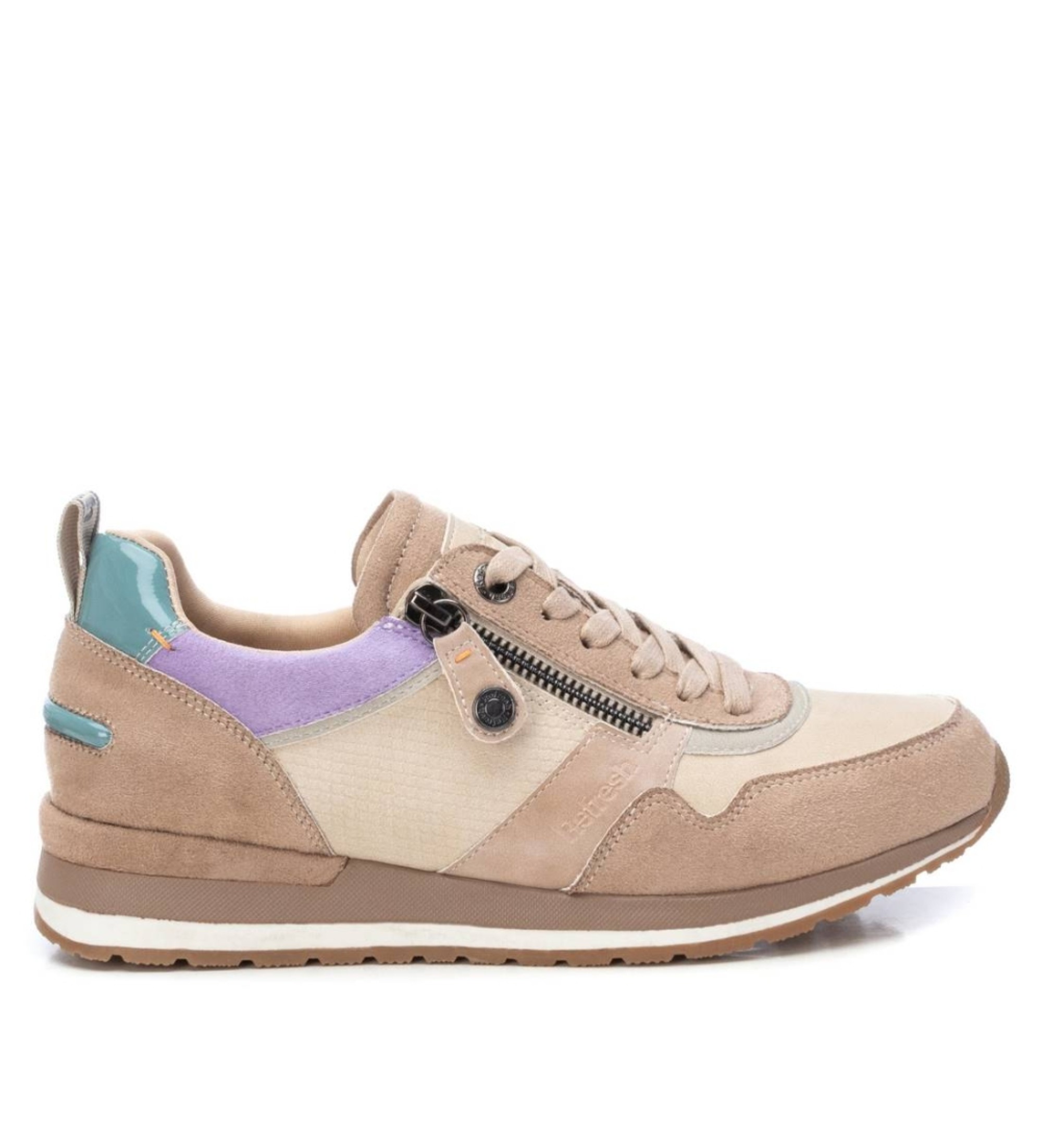 Refresh für Damen. 17205903-TAUPE Turnschuhe 172059 taupe (40), Wohnung, 1 bis 3 cm, Reißverschluss, Lässig
