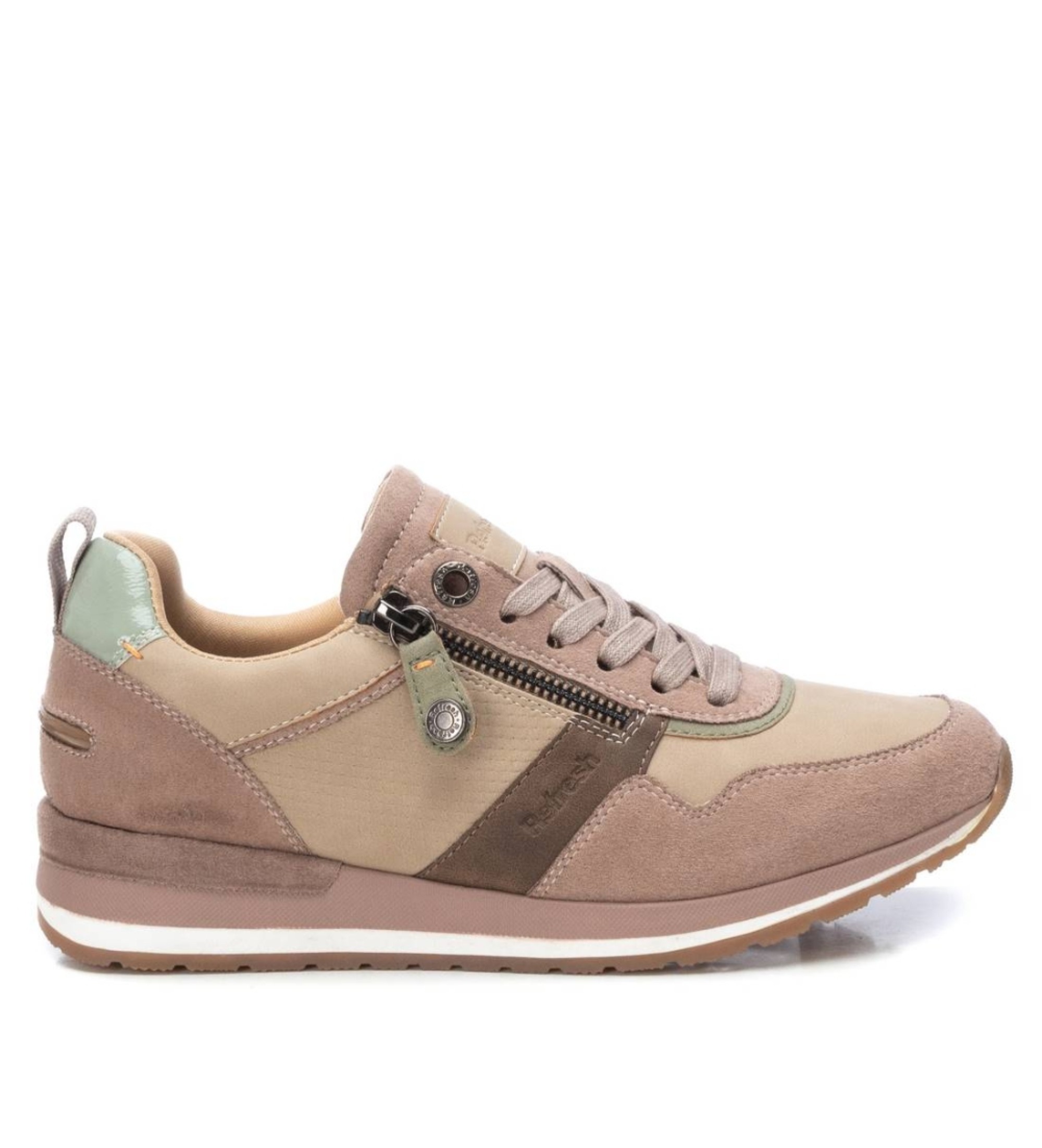 Refresh für Damen. 17205906-BEIGE Turnschuhe 172059 beige (36), Wohnung, 1 bis 3 cm, Reißverschluss, Lässig