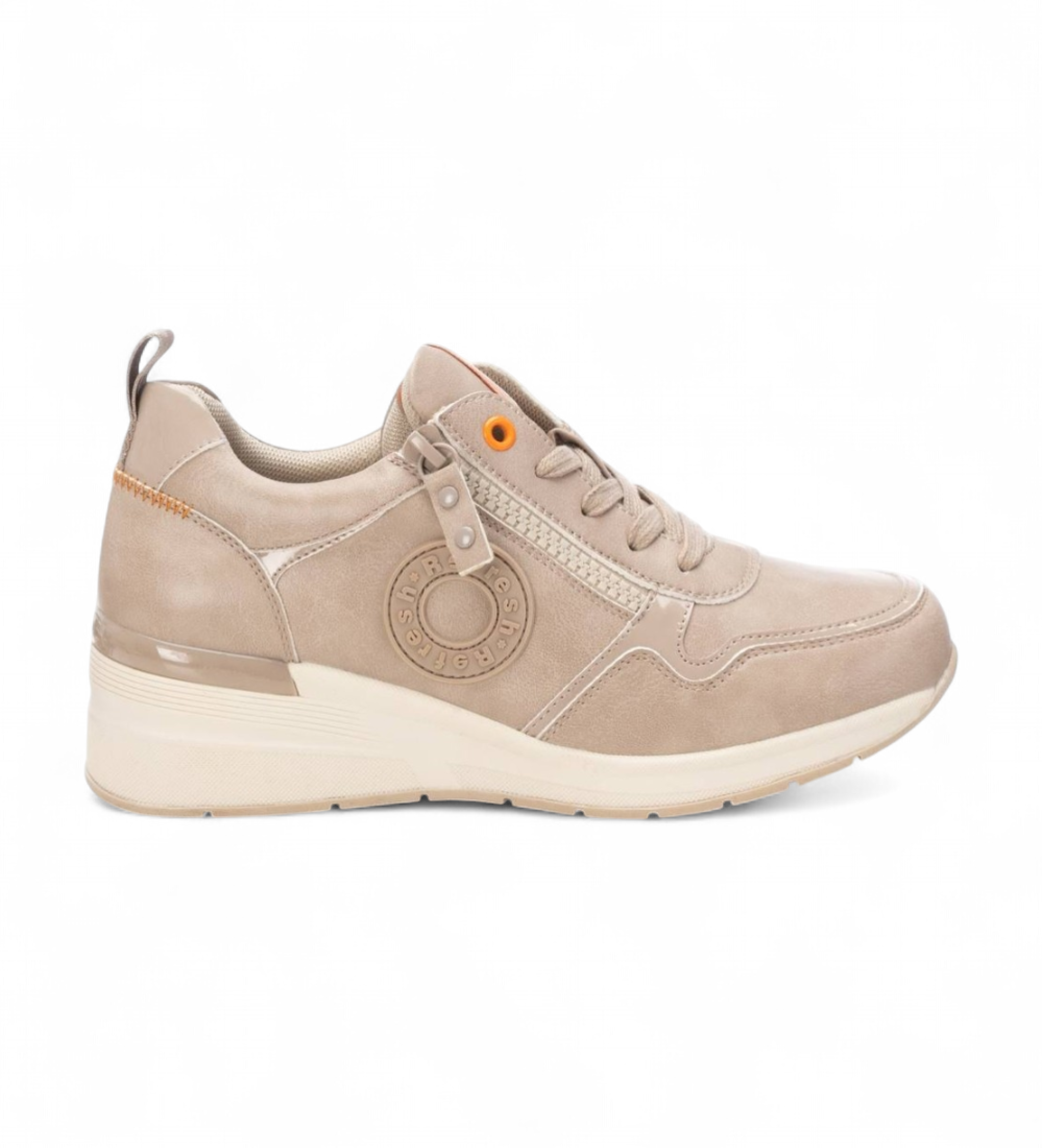 Refresh für Damen. 17228003-BEIGE Turnschuhe 172280 beige (37), 3 bis 5 cm, Reißverschluss, Lässig