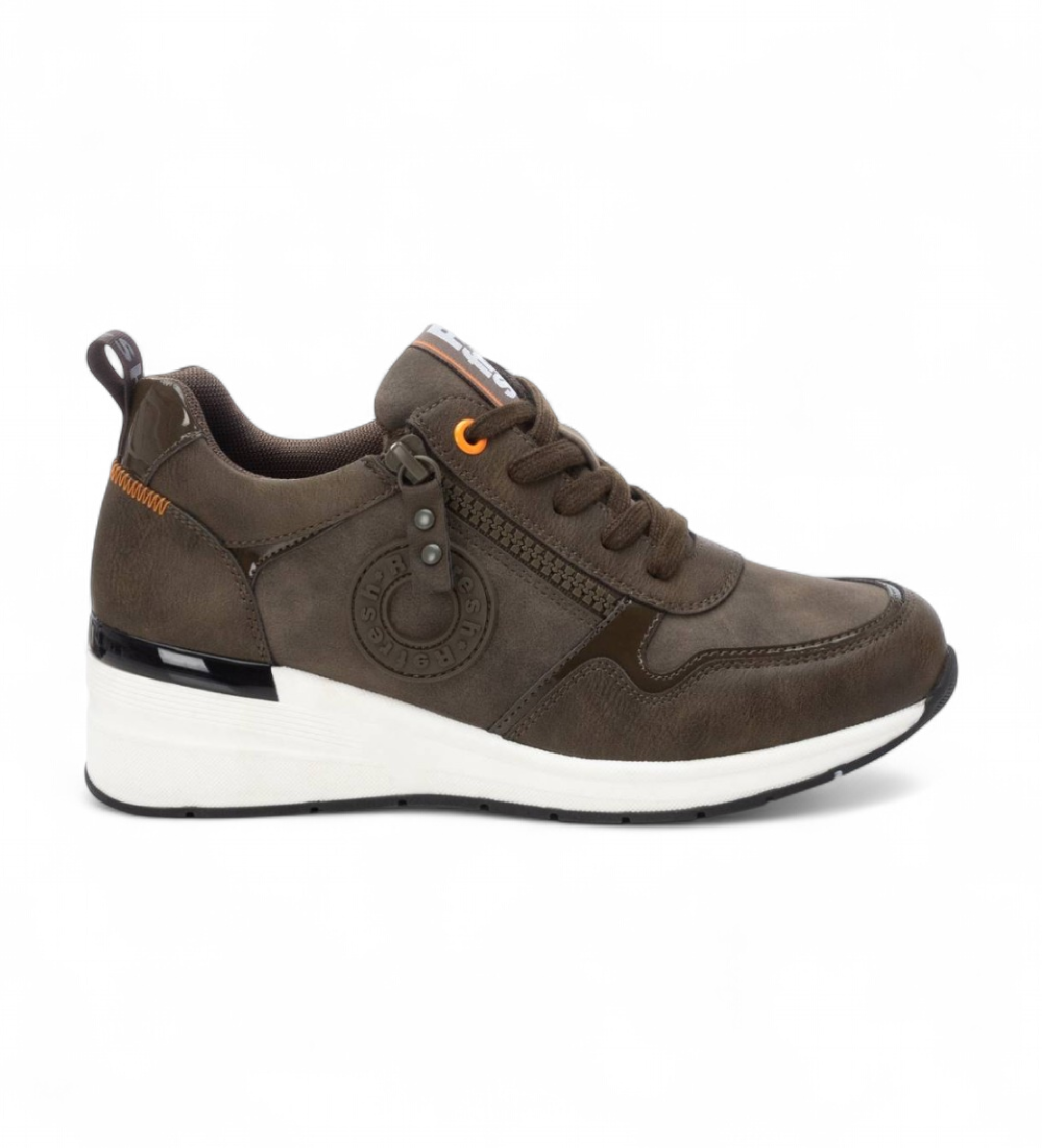 Refresh für Damen. 17228004-KAKI Turnschuhe 172280 grün (39), 3 bis 5 cm, Reißverschluss, Lässig