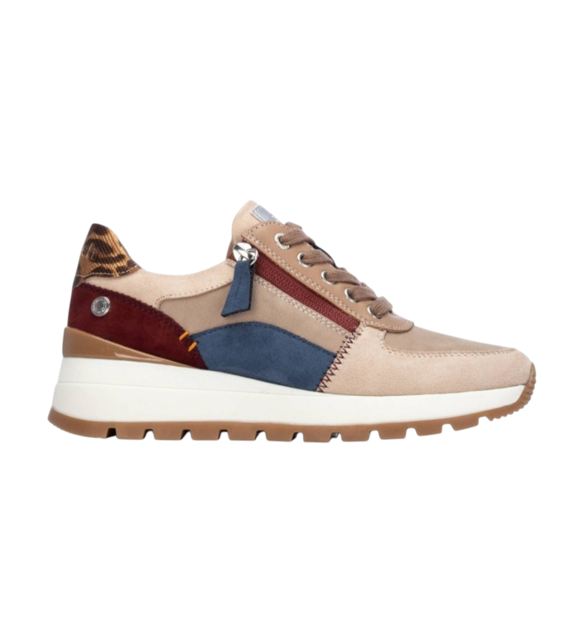 Refresh für Damen. 17324301-BEIGE Turnschuhe 173243 beige (38), Wohnung, 1 bis 3 cm, Reißverschluss, Lässig