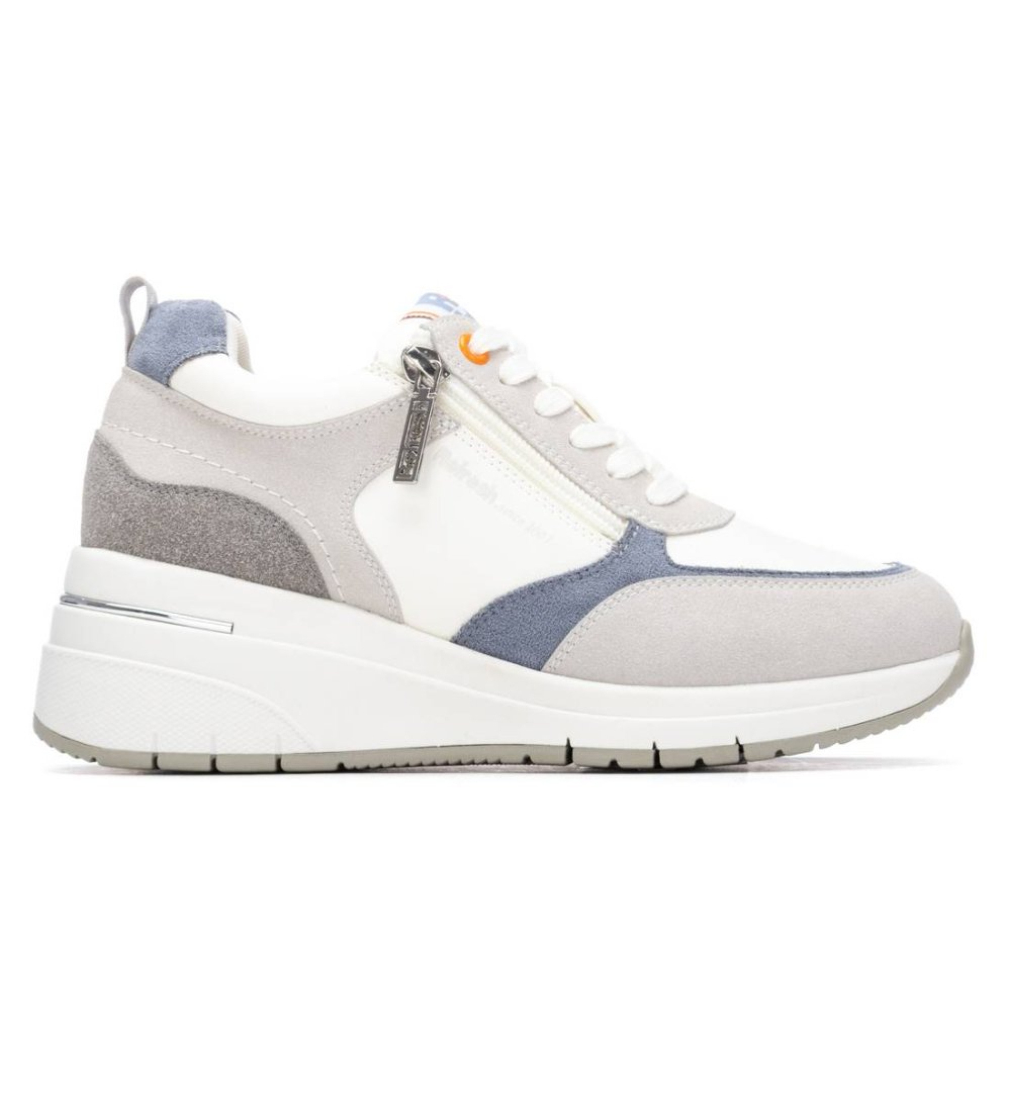Refresh für Damen. 17505101-HIELO Turnschuhe 175051 weiß (40), 3 bis 5 cm, Reißverschluss, Lässig