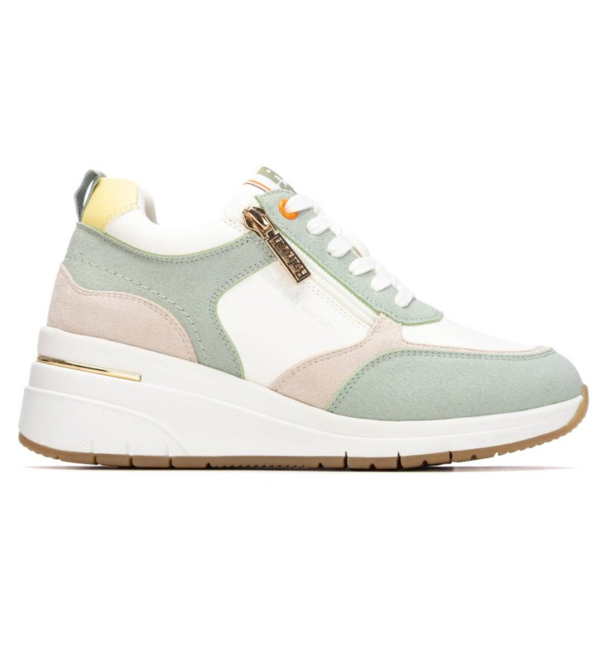 Refresh für Damen. 17505103-AQUA Turnschuhe 175051 grün (38), 3 bis 5 cm, Reißverschluss, Lässig