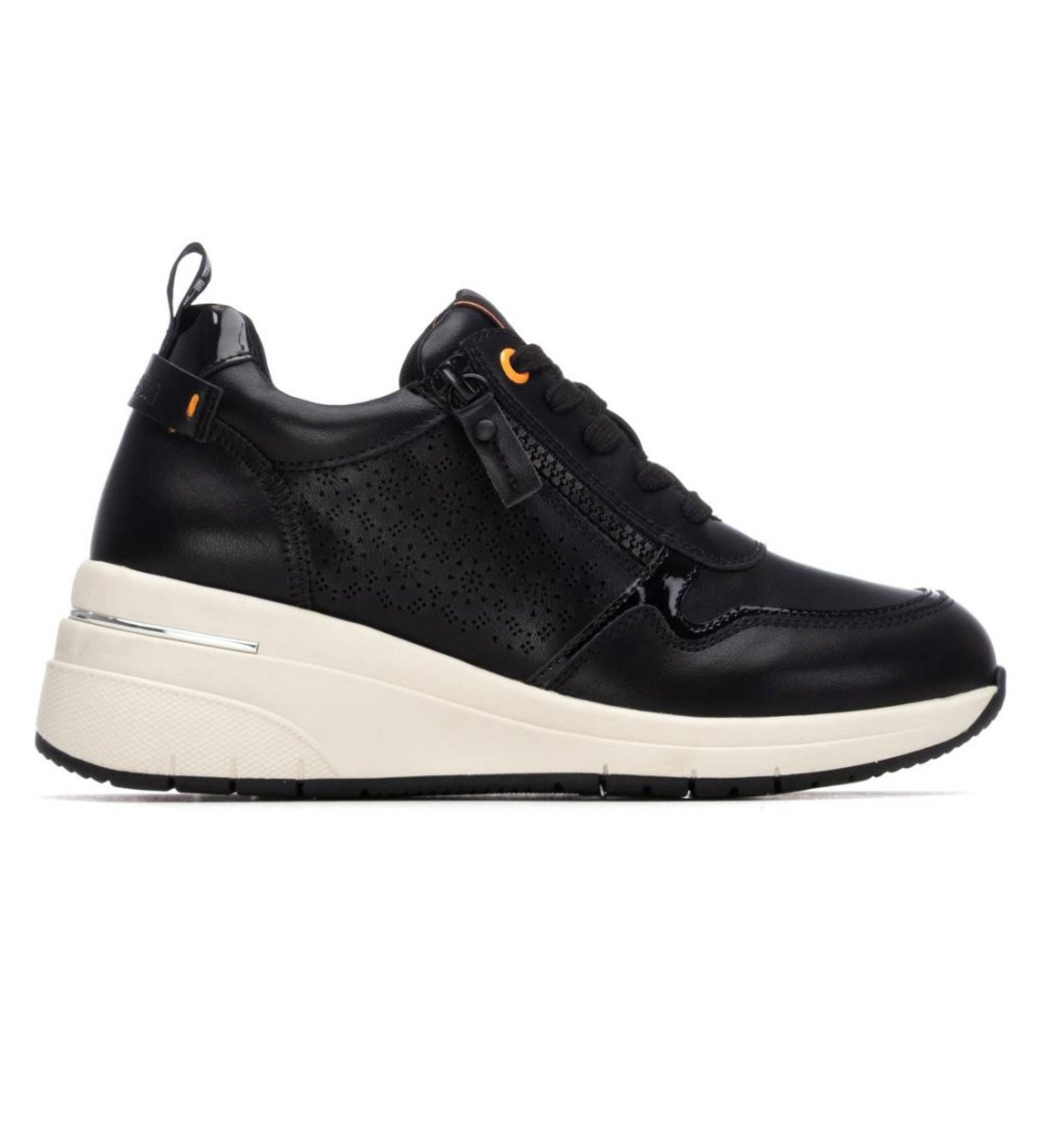 Refresh für Damen. 17505204-NEGRO Turnschuhe 175052 schwarz (37), 3 bis 5 cm, Reißverschluss, Lässig