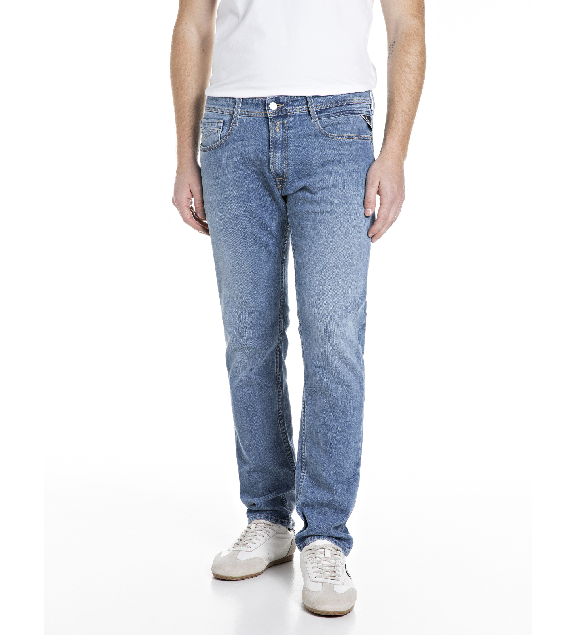 Replay für Herren. M1005.000.685194 Hellblaue Denim-Jeans (30/32), Baumwolle