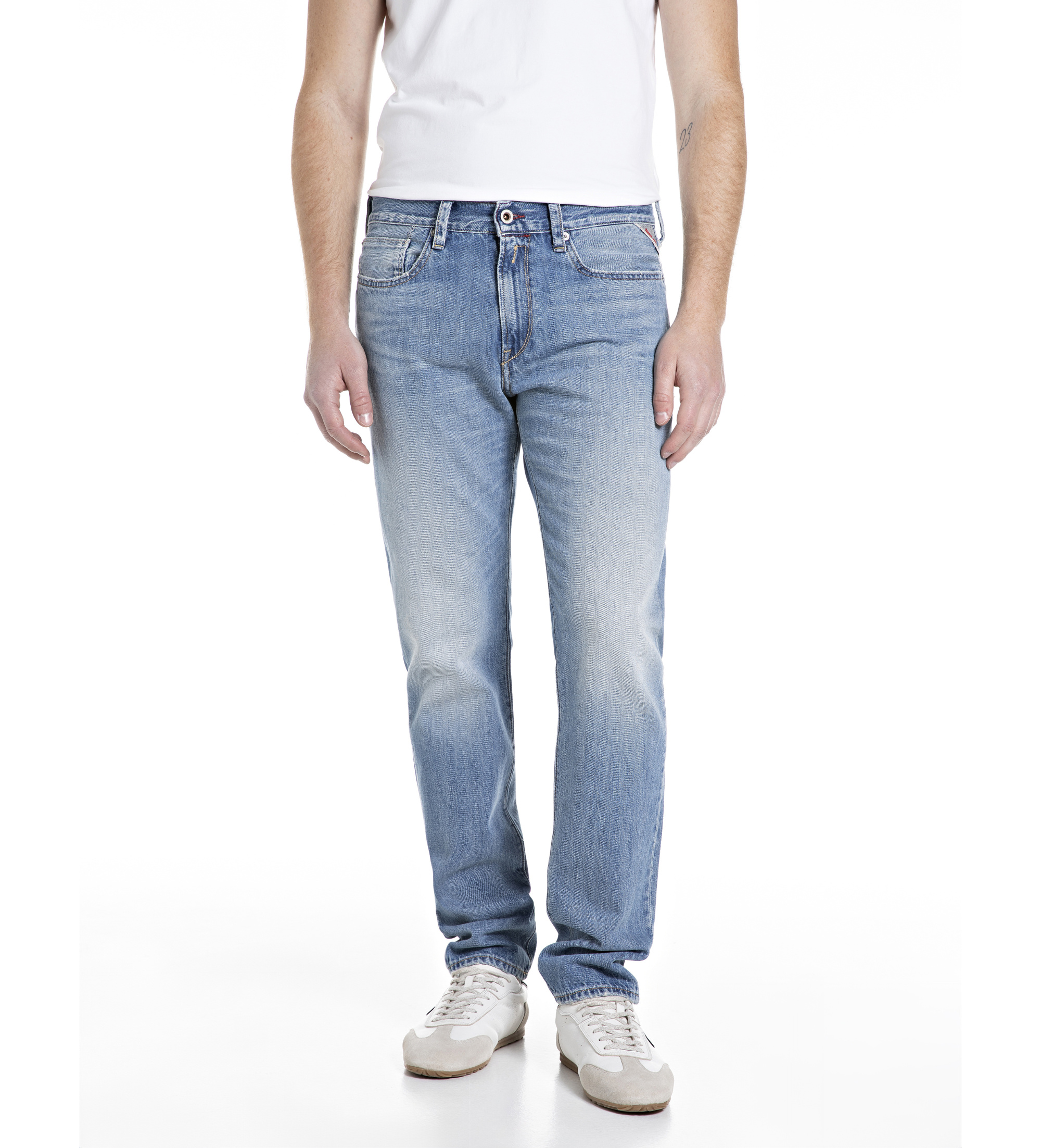 Replay für Herren. M1038R.000.800118 Blaue Denim-Jeans (31/32), Lässig, Baumwolle