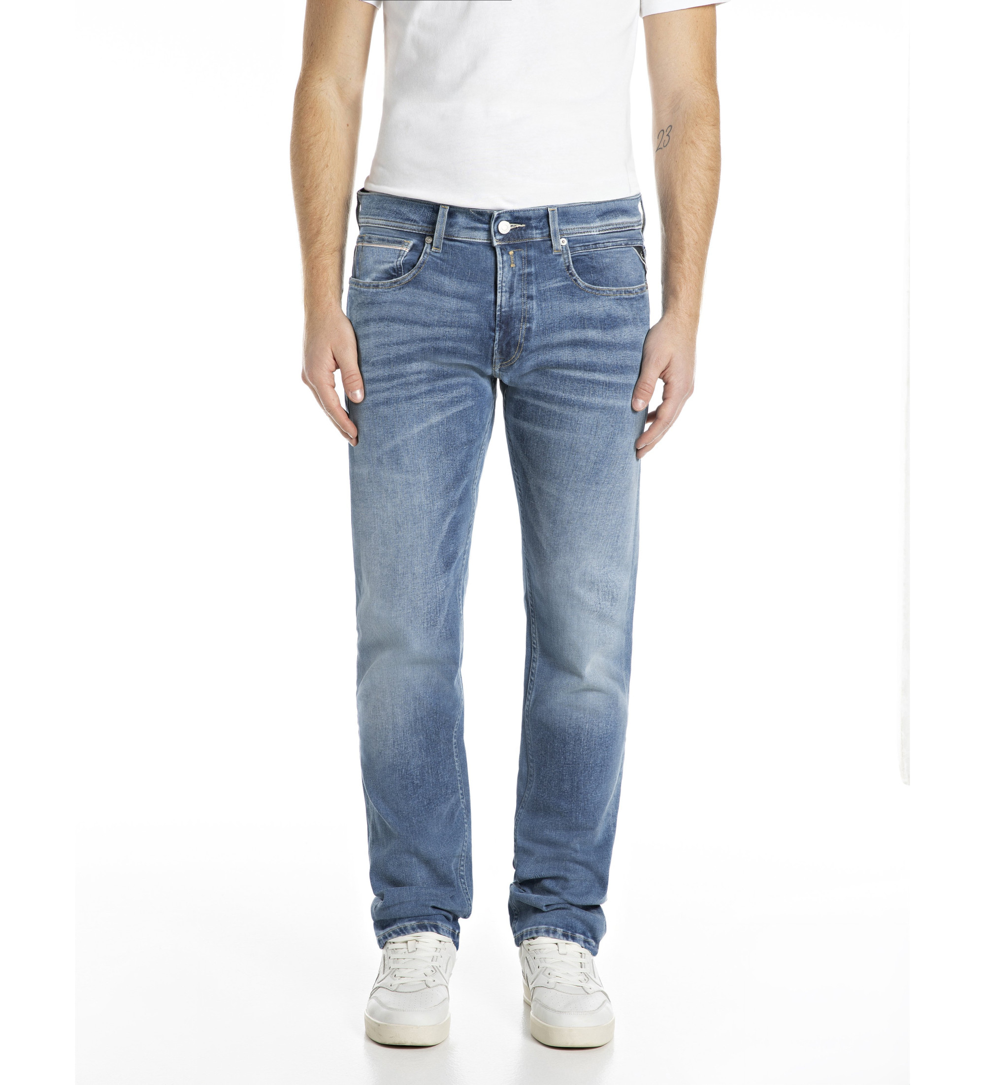 Replay für Herren. MA972Z.000.661990 Denim Jeans Klassisch blau (31/32), Lässig, Baumwolle
