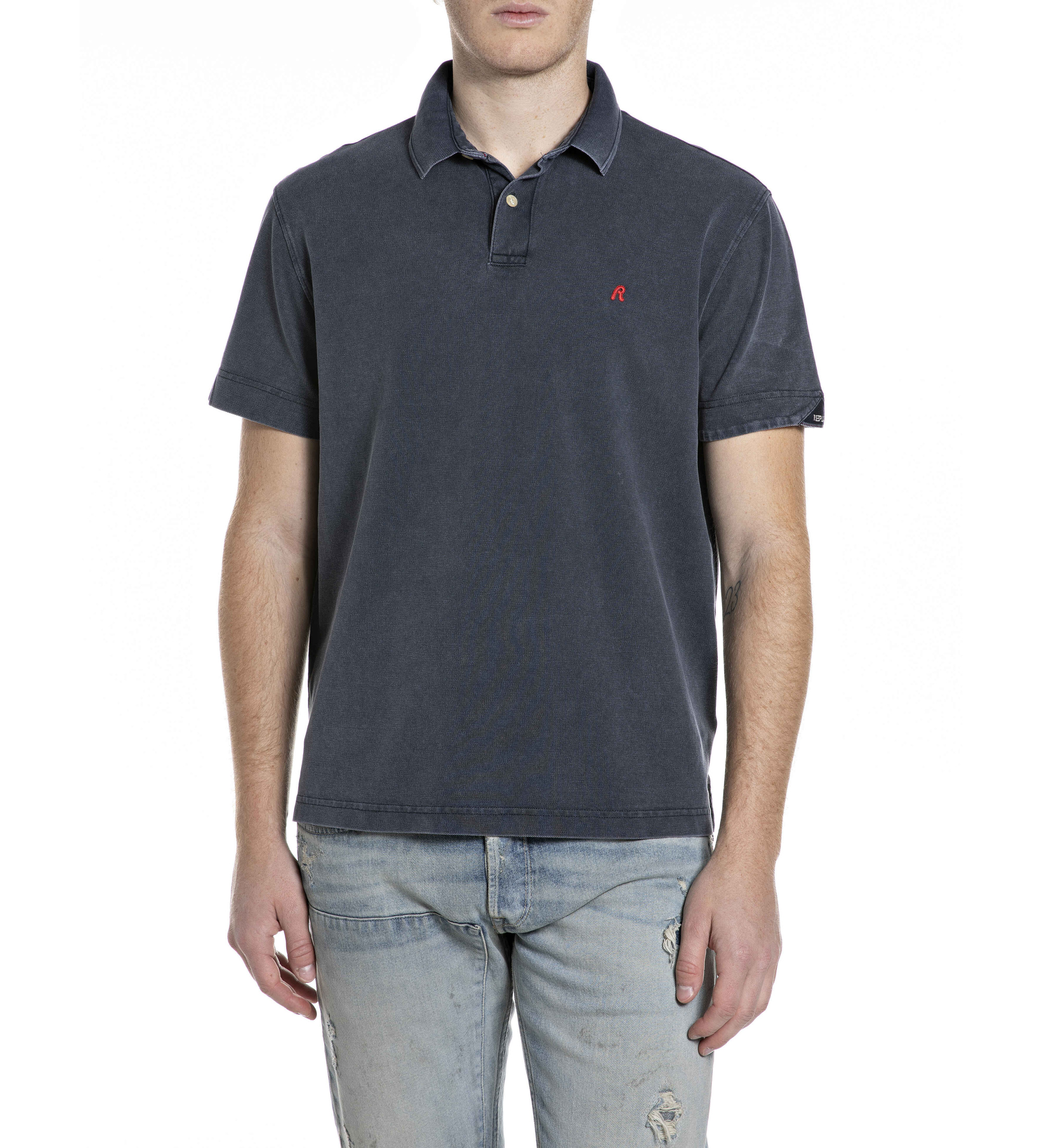 Replay für Herren. M3431A.000.22696M Polo Regular Fit navy (S), Lässig, Baumwolle, Kurzarm, Marine