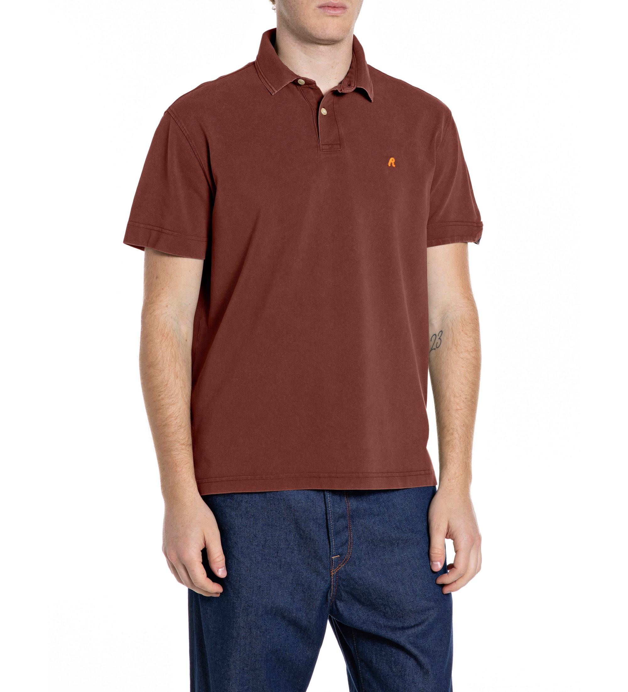 Replay für Herren. M3431A.000.22696M Polo Regular Fit braun (M), Lässig, Baumwolle, Kurzarm