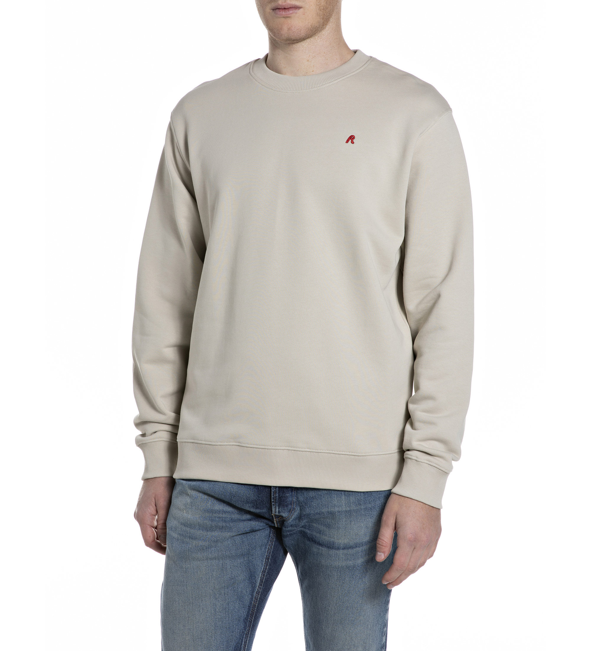 Replay für Herren. M3106.000.23802 Taupefarbenes Freizeit-Sweatshirt (M), Lässig, Baumwolle