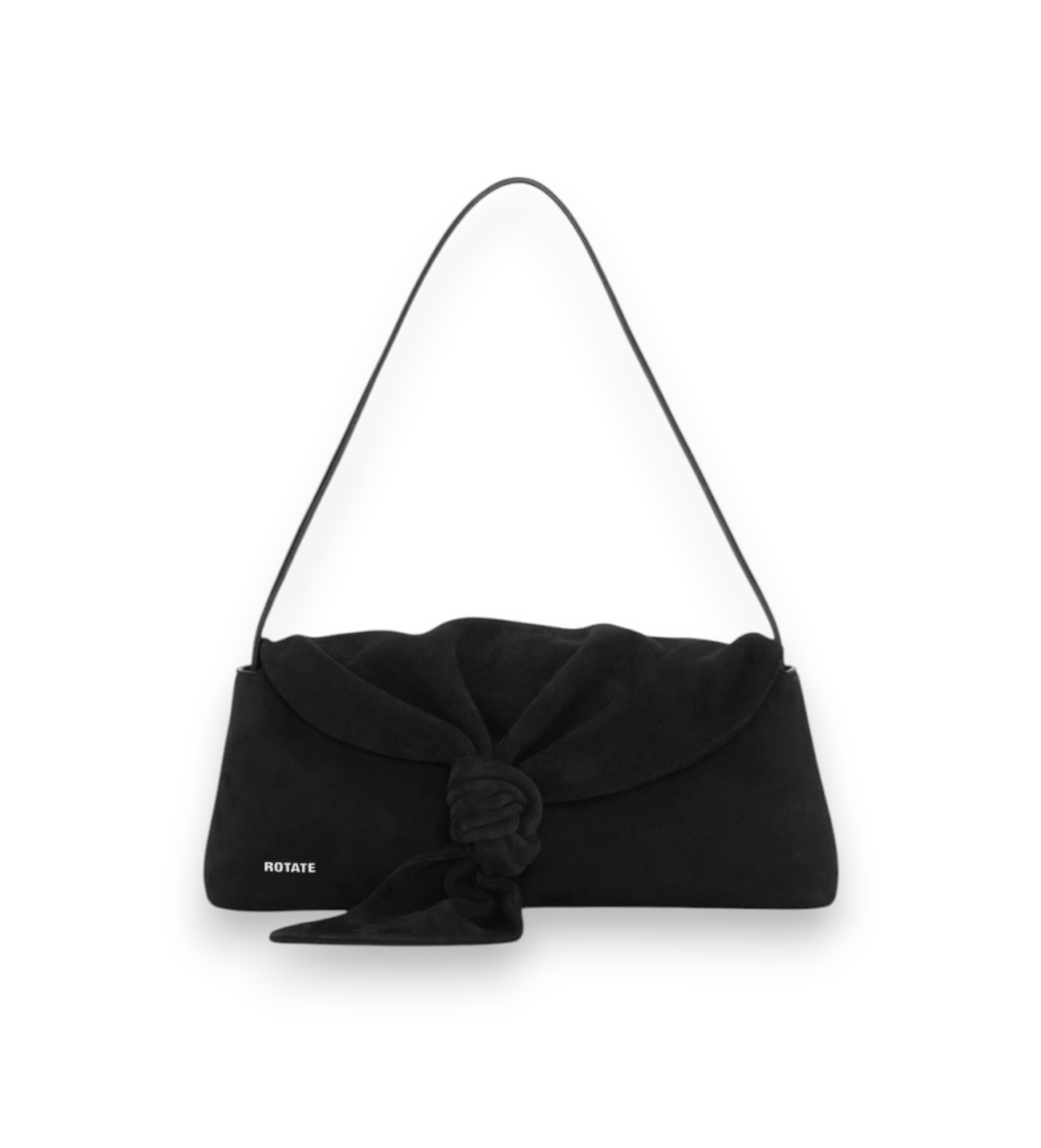 Rotate für Damen. 116759100 Knotentuch Wildleder Tasche schwarz (OSFA), Lässig