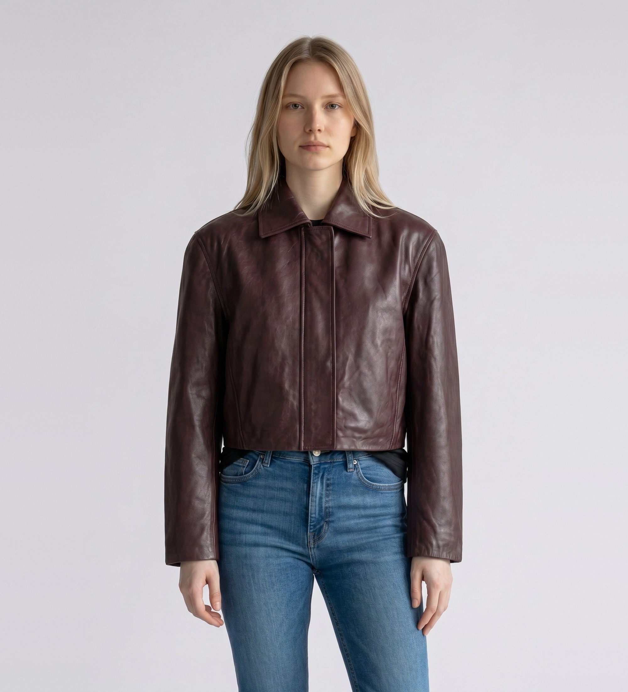 Rotate für Damen. 116666757 Braune Aveline Lederjacke (36), Lässig