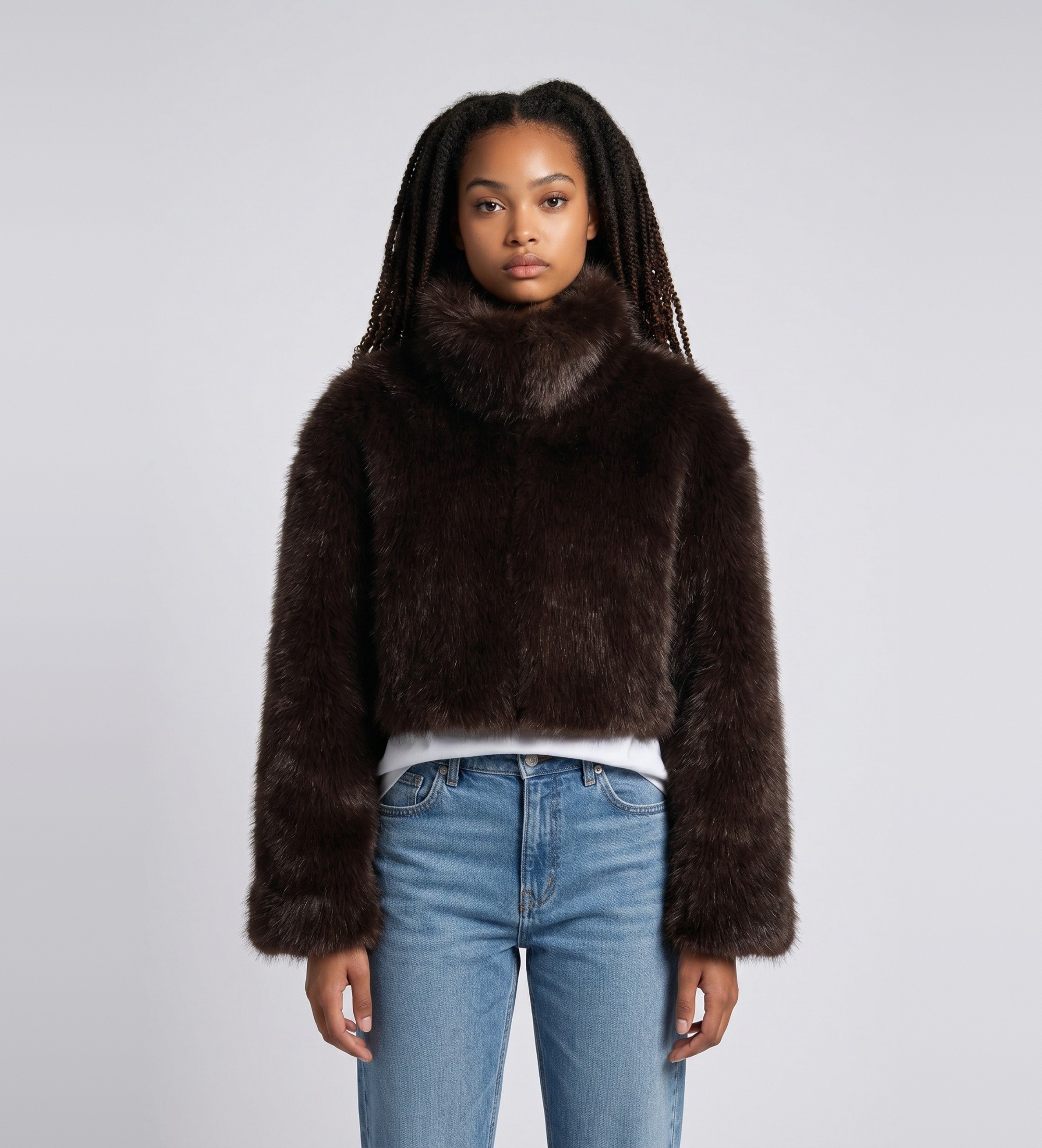Rotate für Damen. 1165531667 Salia Kurzjacke braun (S/M), Lässig, Langarm, Recyceltes Polyester