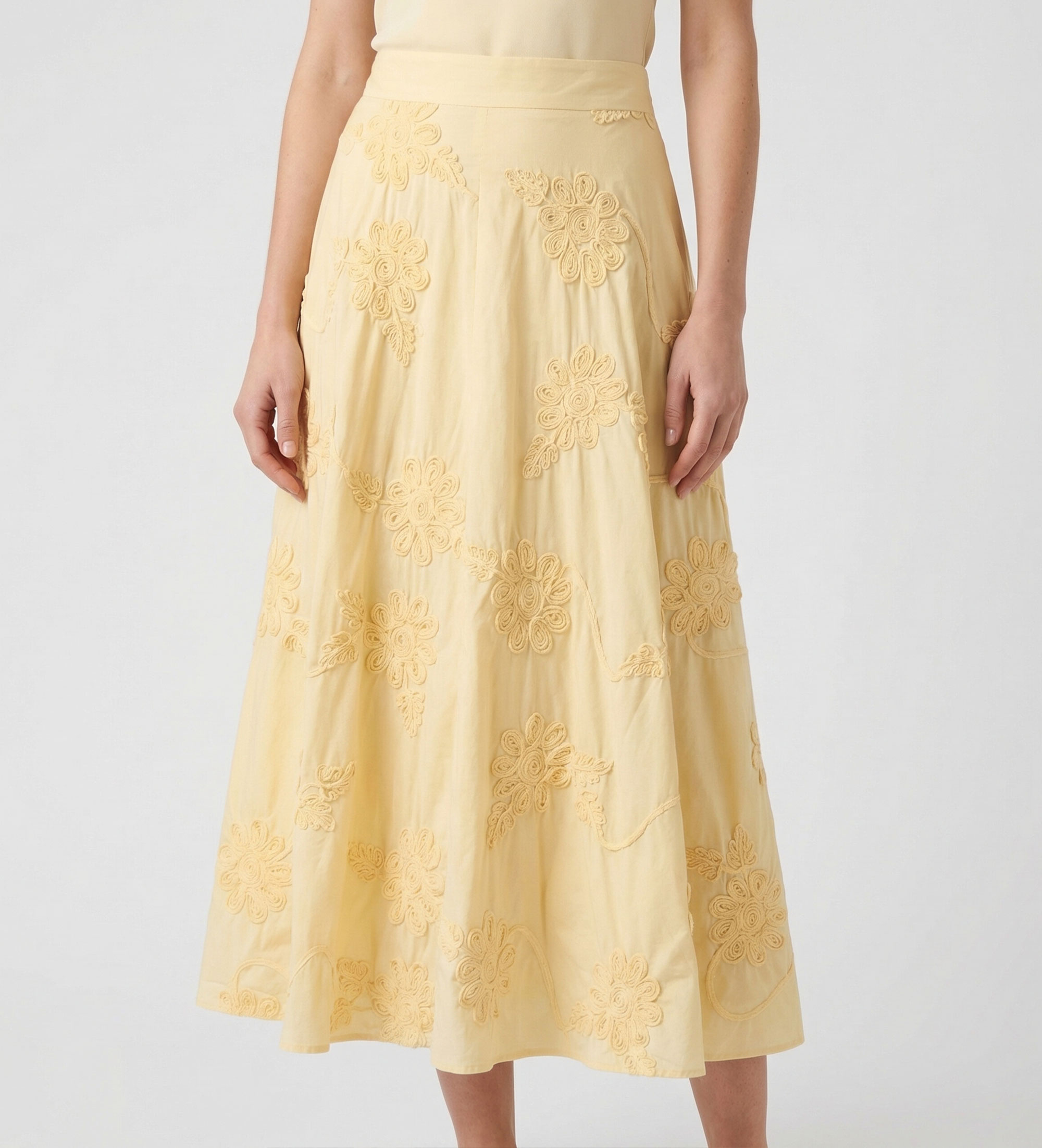 Rotate für Damen. 1155571366 Rock Flower Maxi gelb (34), Lässig, Bio-Baumwolle, Nachhaltig