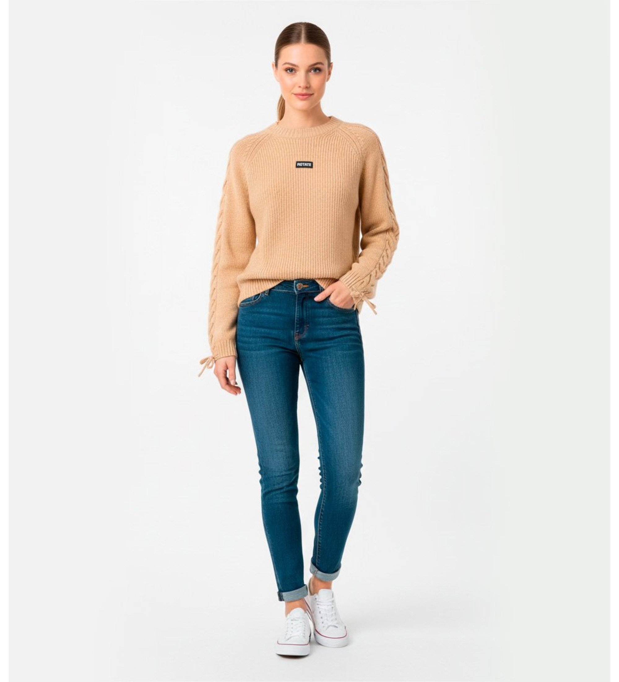 Rotate für Damen. 1147411753 Sui Pullover braun (S), Lässig, Wolle, Langarm