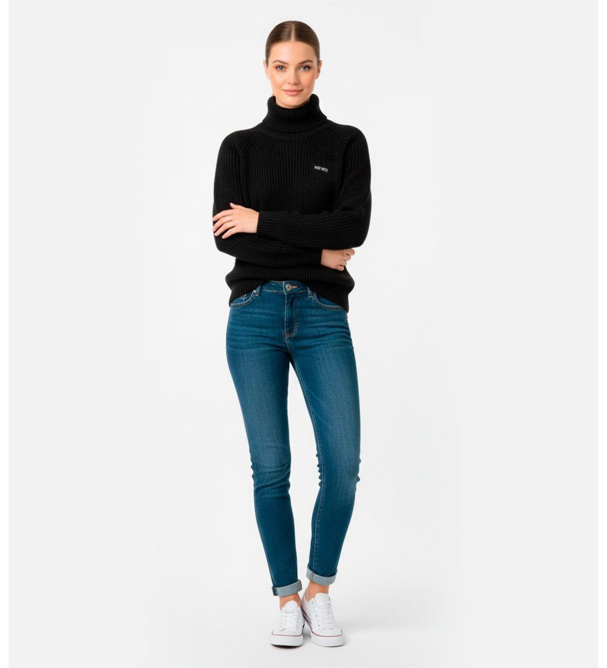 Rotate für Damen. 114734100 Terri Pullover schwarz (XS), Lässig, Wolle, Langarm