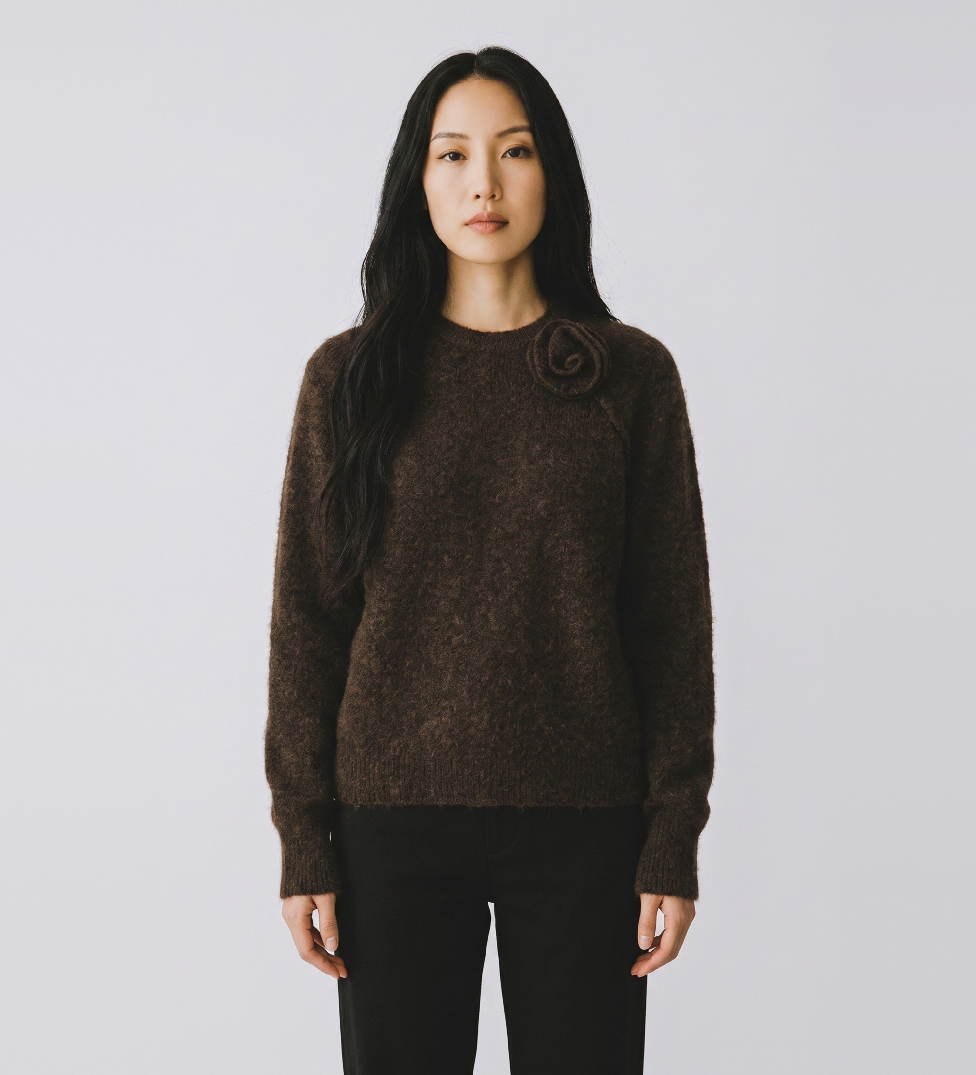 Rotate für Damen. 1166611667 Andie Pullover braun (S), Lässig, Alpaka, Langarm