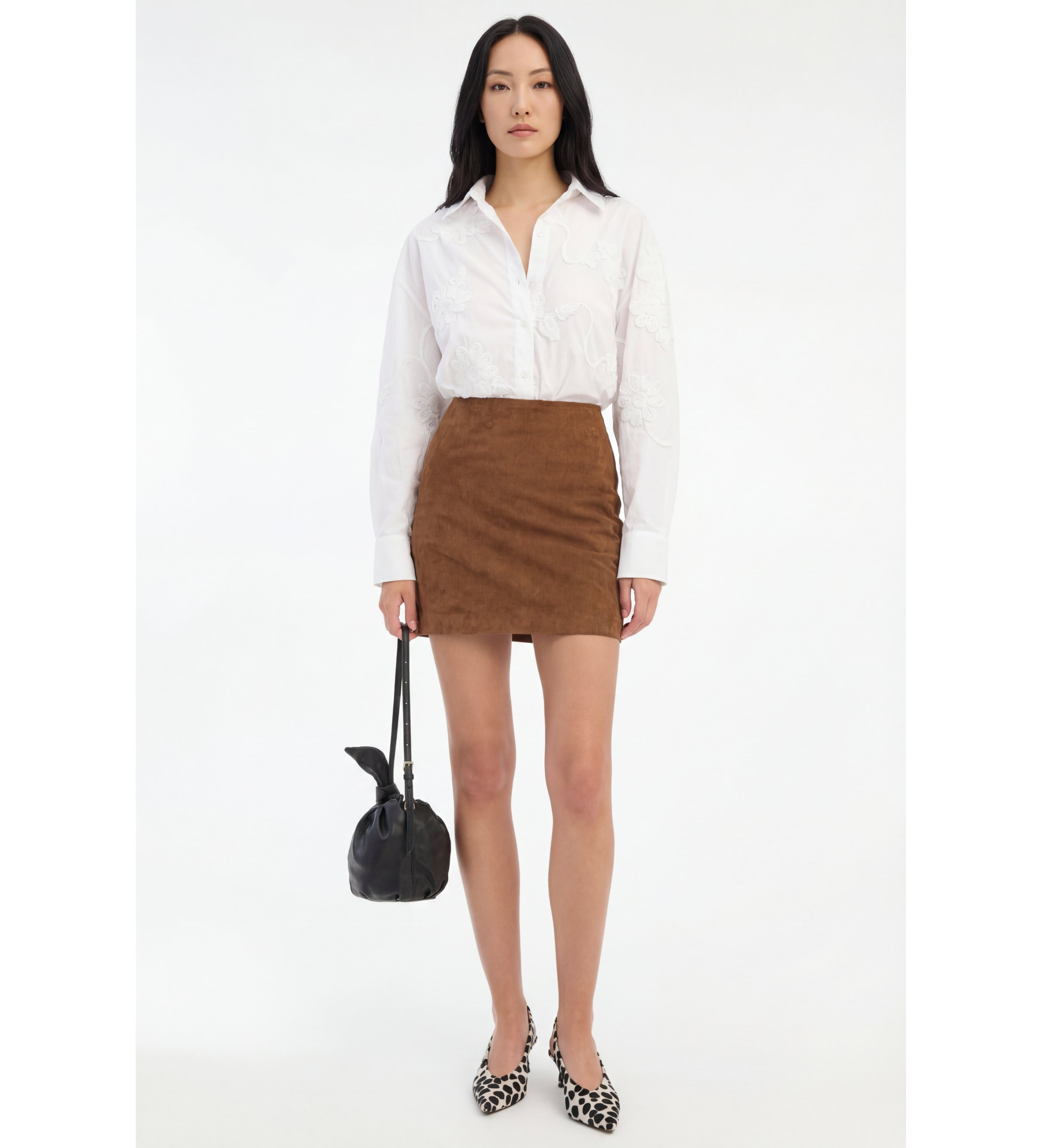 Rotate für Damen. 115592249 Brauner Leder-Minirock (34), Lässig