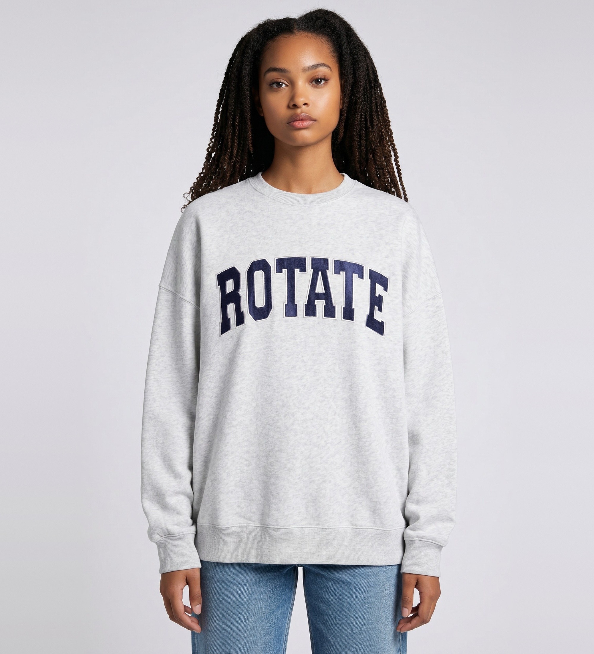 Rotate für Damen. 1163711473 Sweatshirt Iris grau (M), Lässig, Langarm, Bio-Baumwolle