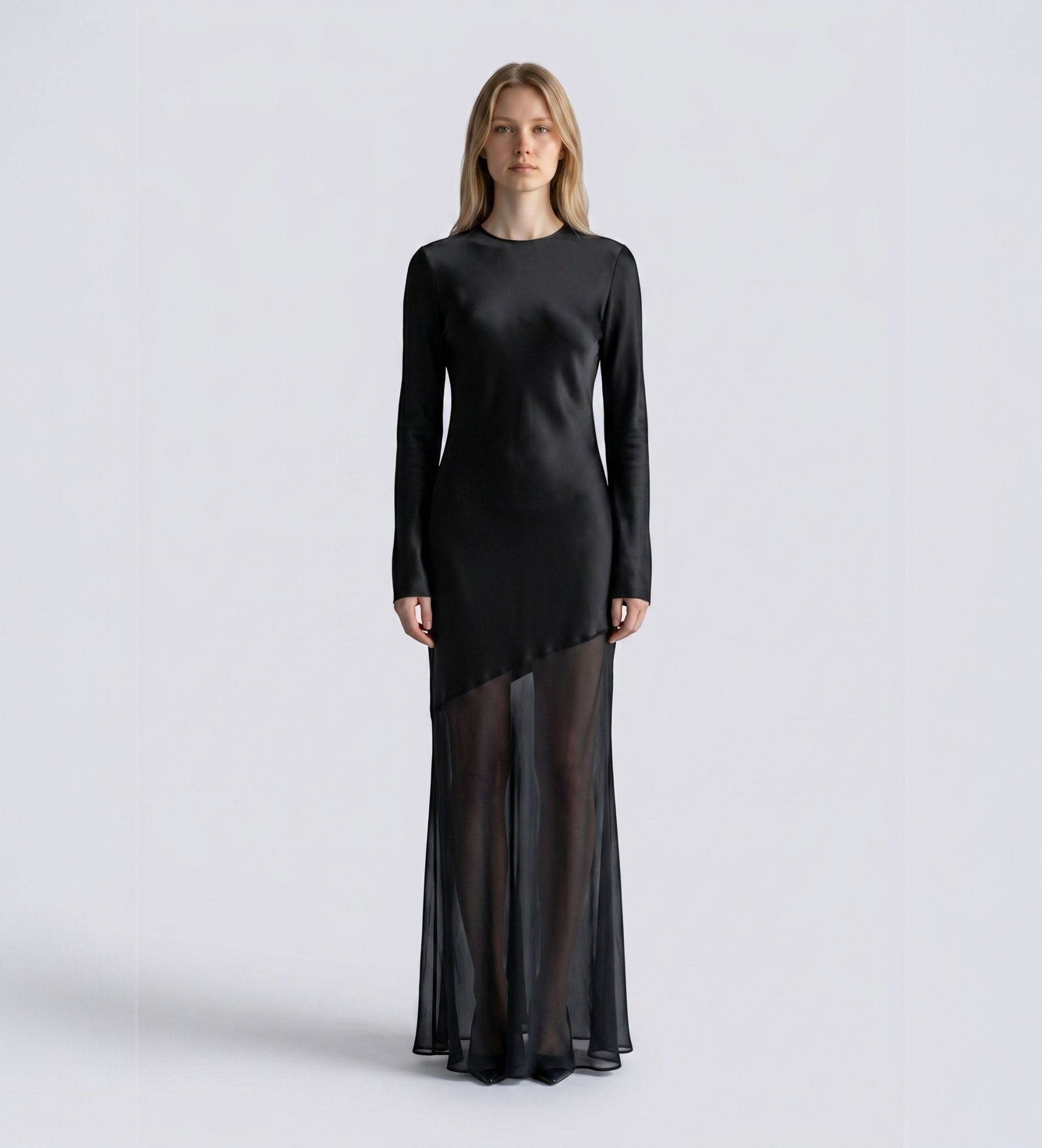 Rotate für Damen. 116655100 Kaisy Kleid mit schwarzem Schlitz (36), Party, Polyester, Langarm