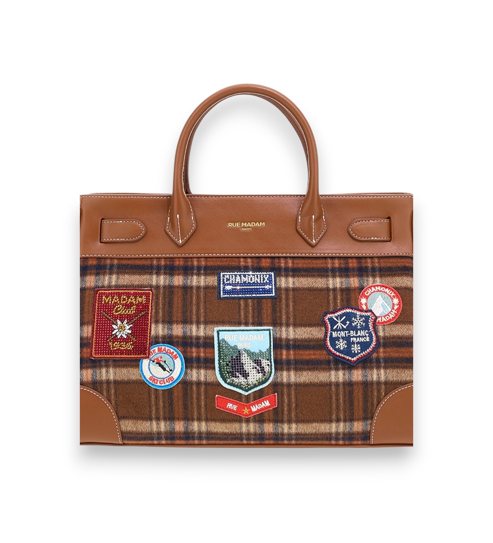RUE MADAM PARISvoor vrouwen. 1591 Chamonix Tote tas bruin (OSFA), Casual, Polyurethaan