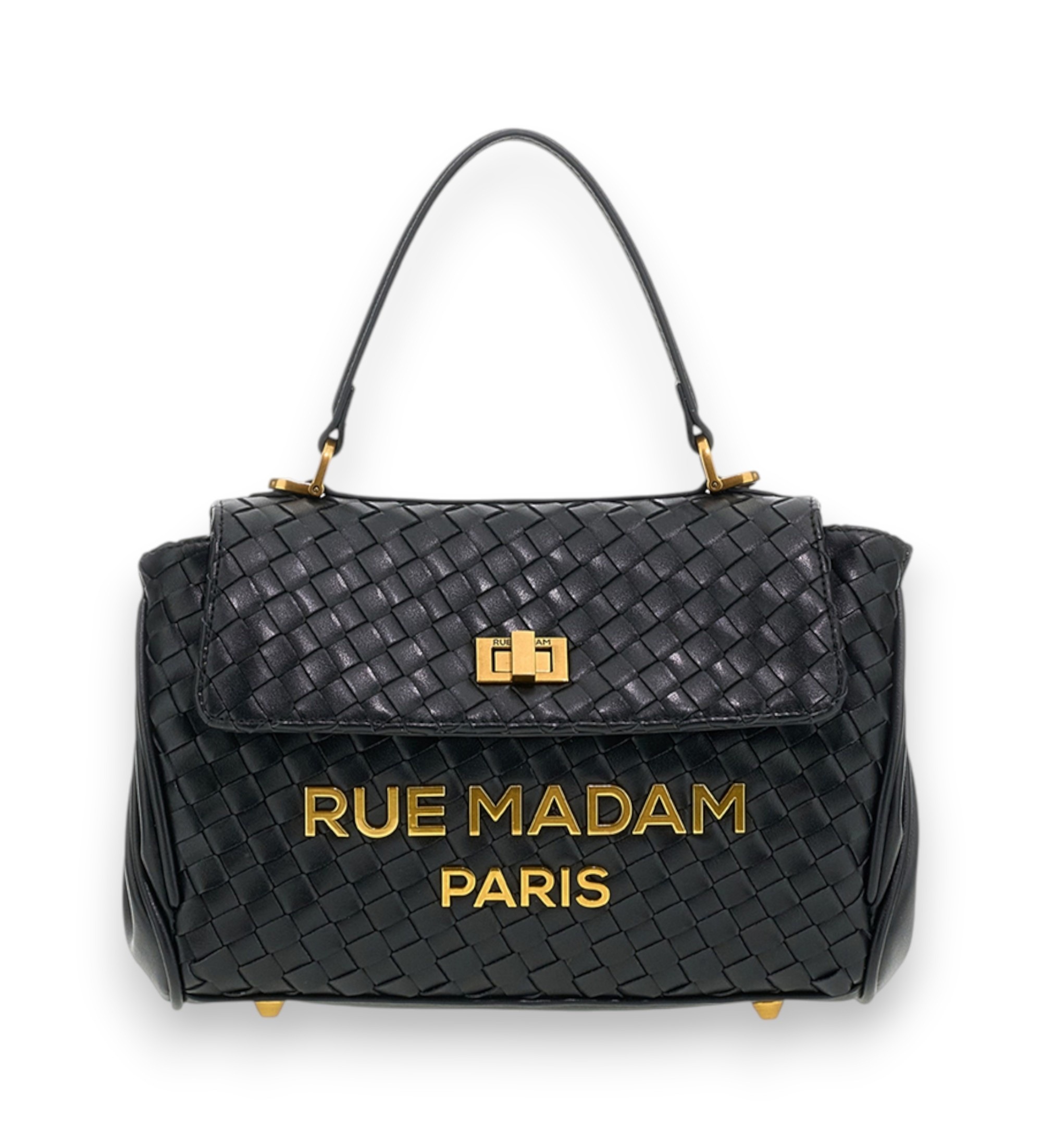 RUE MADAM PARISvoor vrouwen. 1609 Les Jours Xs Motif zwarte tas (OSFA), Klassiek, Polyurethaan