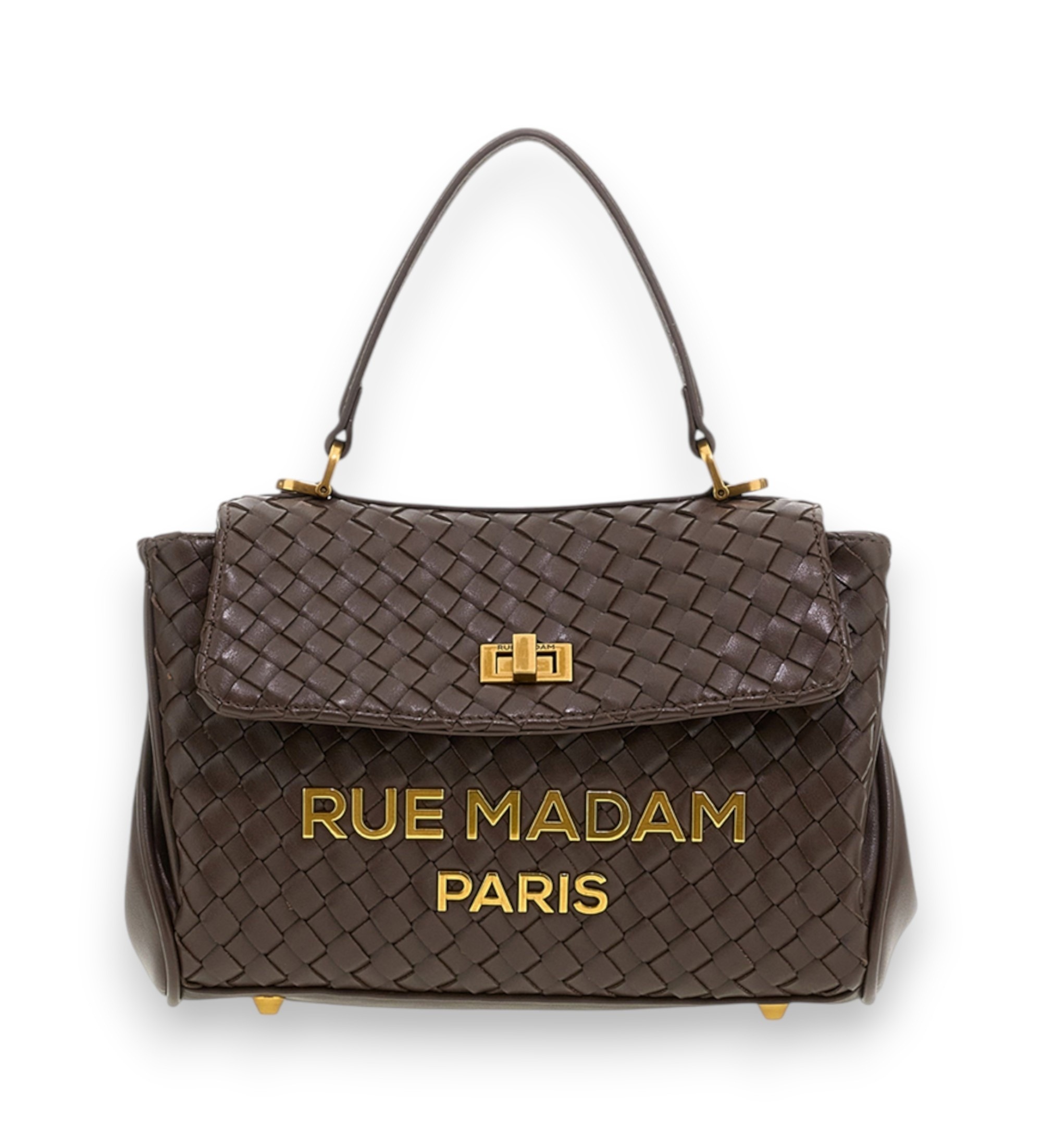 RUE MADAM PARISvoor vrouwen. 1609 Bruine Les Jours Xs tas met motief (OSFA), Klassiek, Polyurethaan