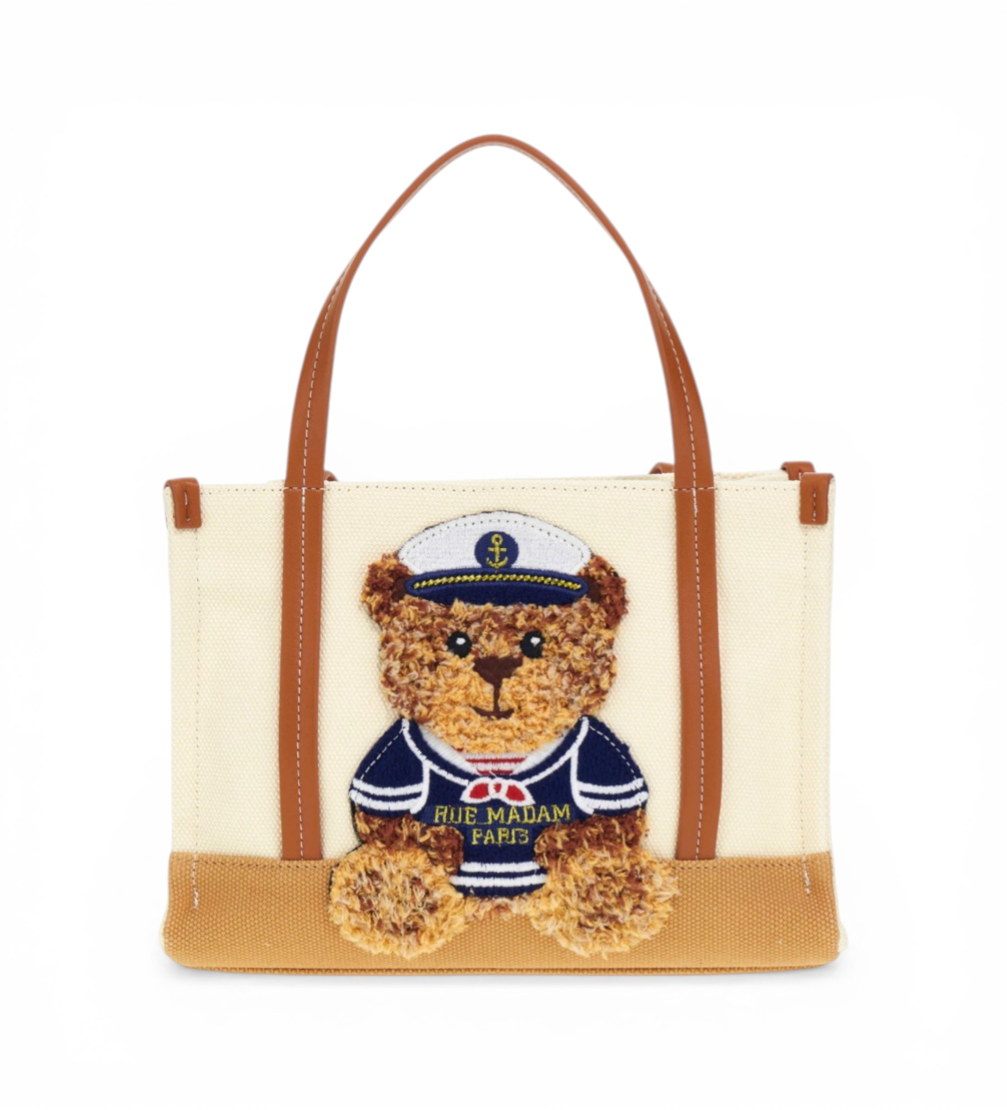 RUE MADAM PARIS für Damen. 1543 Marvin Mini Shopping Sommer braune Tasche (OSFA), Lässig, Polyurethan