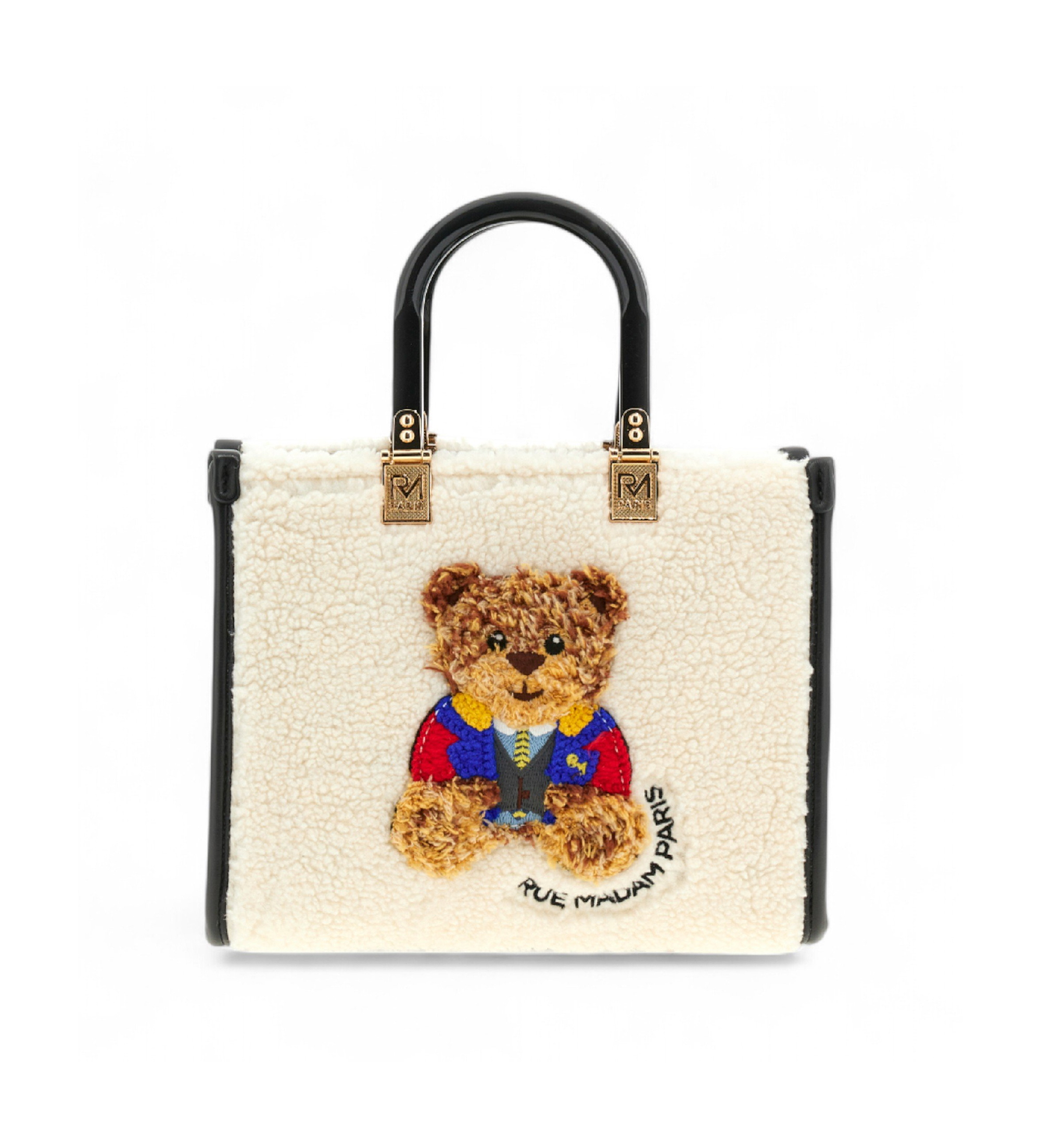RUE MADAM PARIS für Damen. 1497 Marvin Mini Tote Winter weiß, schwarz (OSFA), Lässig, Polyurethan