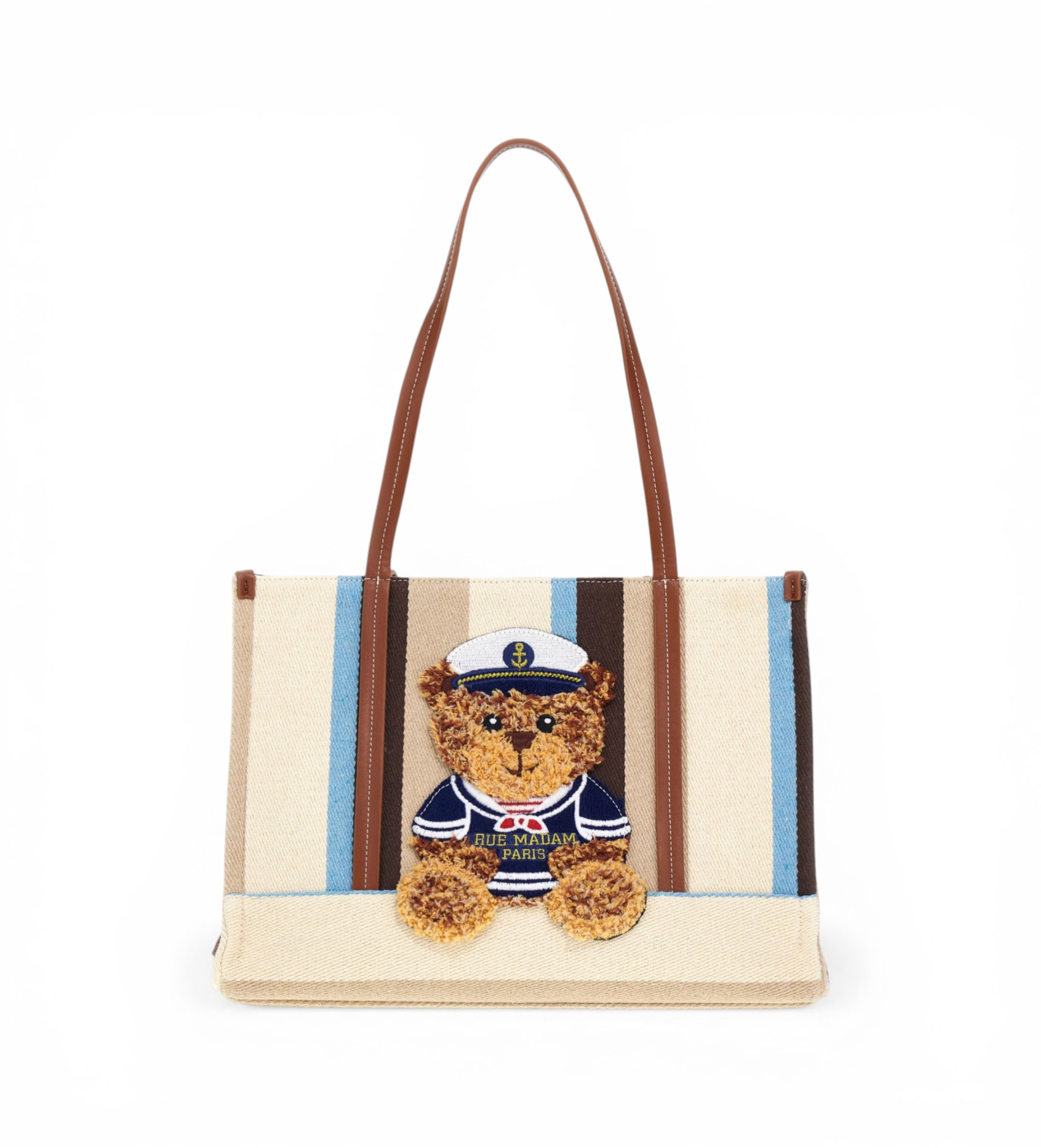 RUE MADAM PARIS für Damen. 1542 Marvin Shopping Sommer mehrfarbige Tasche (OSFA), Lässig, Polyurethan