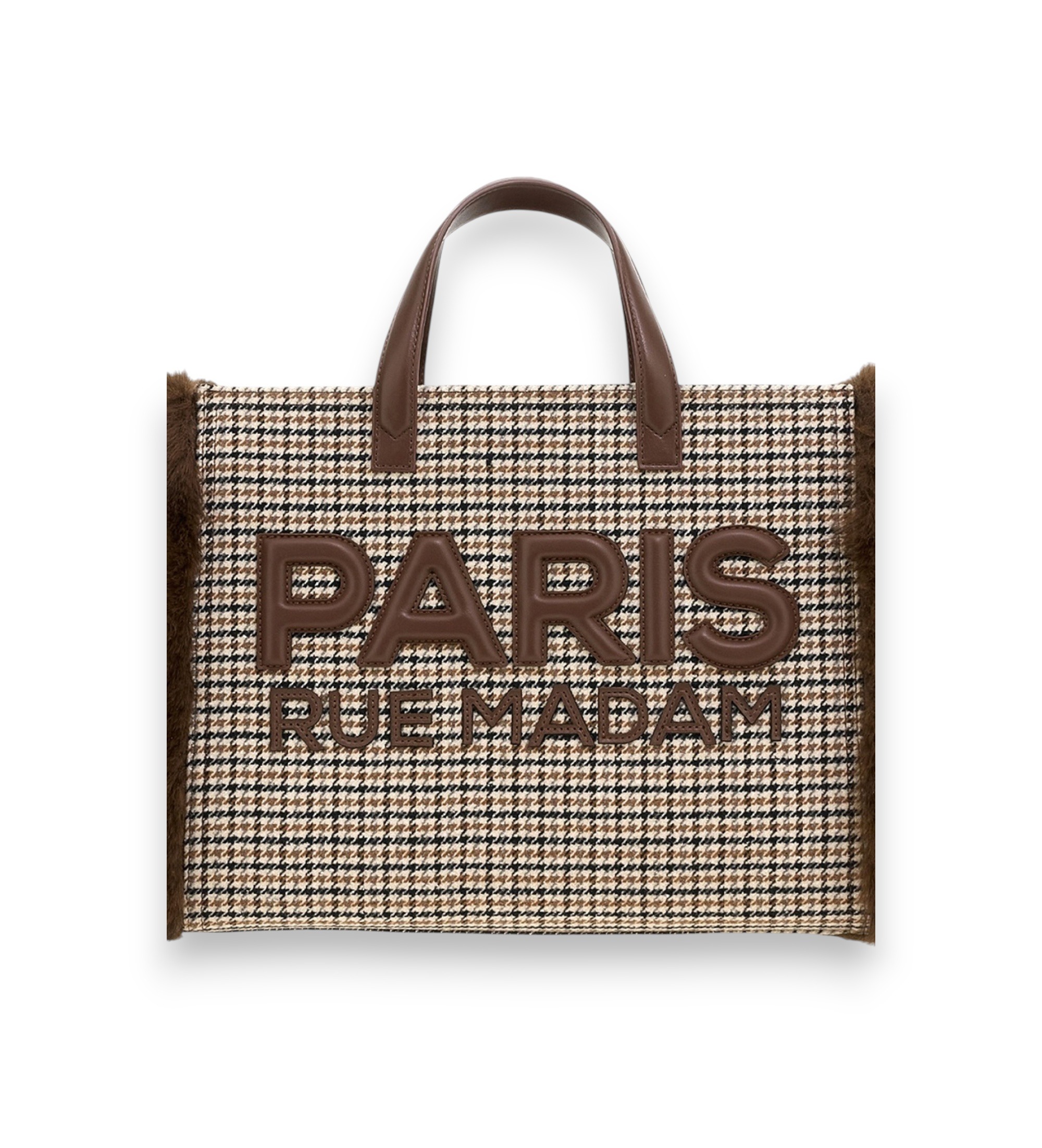 RUE MADAM PARISvoor vrouwen. 1630 Megeve Tote tas bruin (OSFA), Beige, Casual, Polyester
