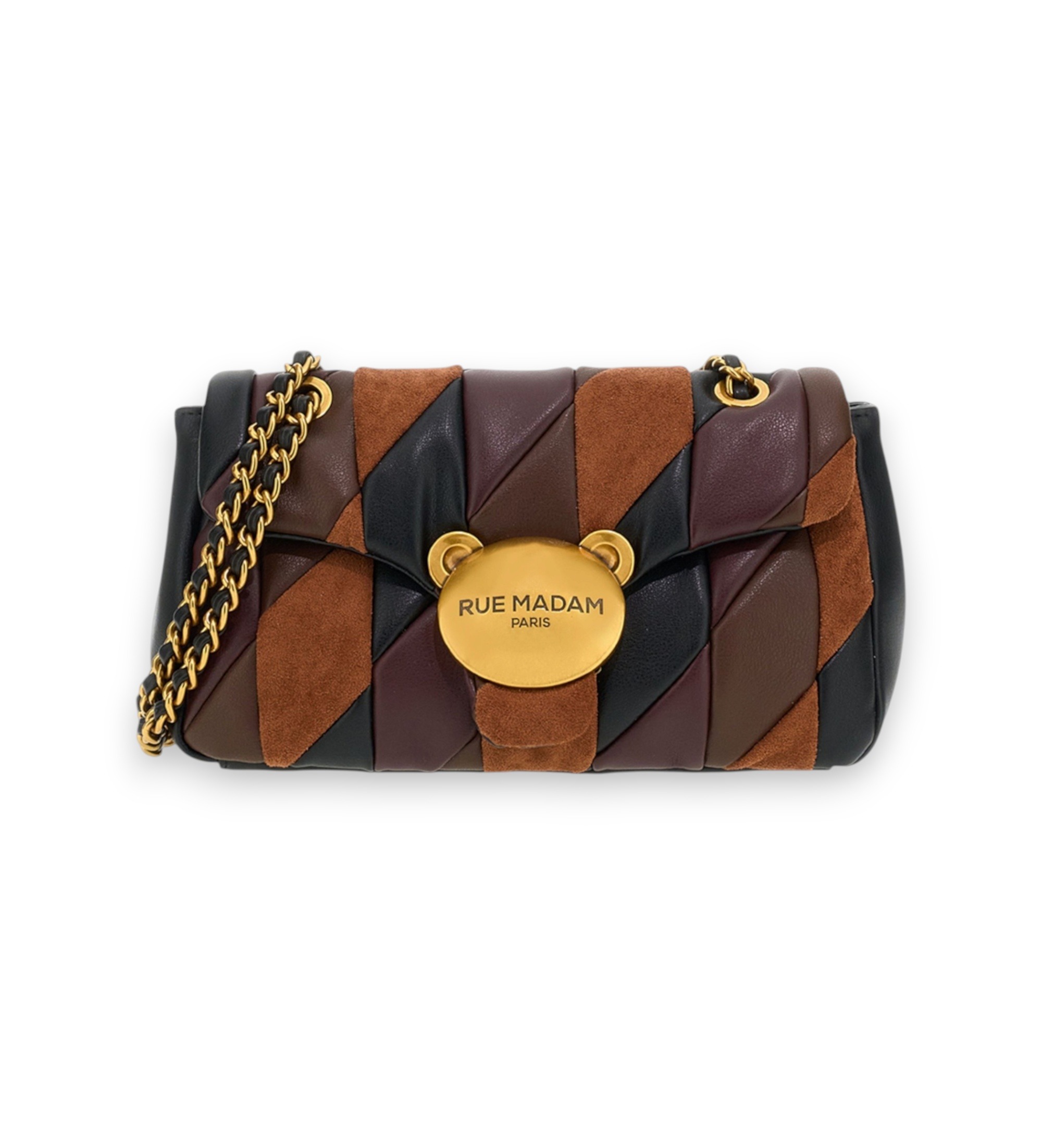 RUE MADAM PARISvoor vrouwen. 1631 Puffy Xl Patchwork tas multicolor (OSFA), Casual, Veelkleurig, Polyurethaan