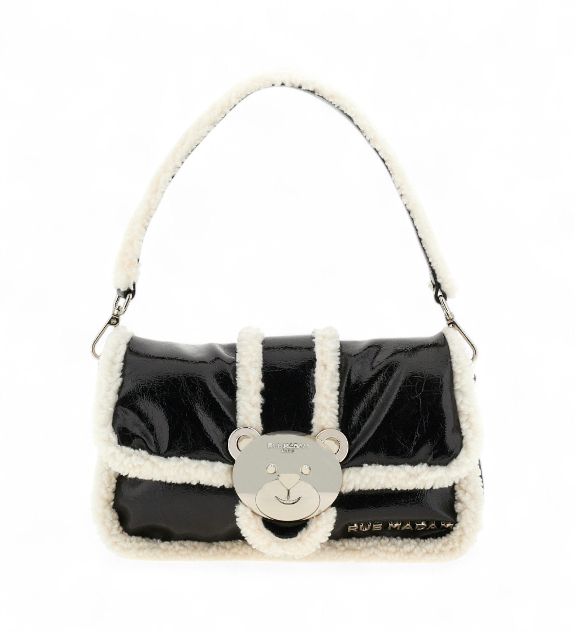 RUE MADAM PARIS für Damen. 1495 Shine It Tasche schwarz (OSFA), Lässig, Polyurethan