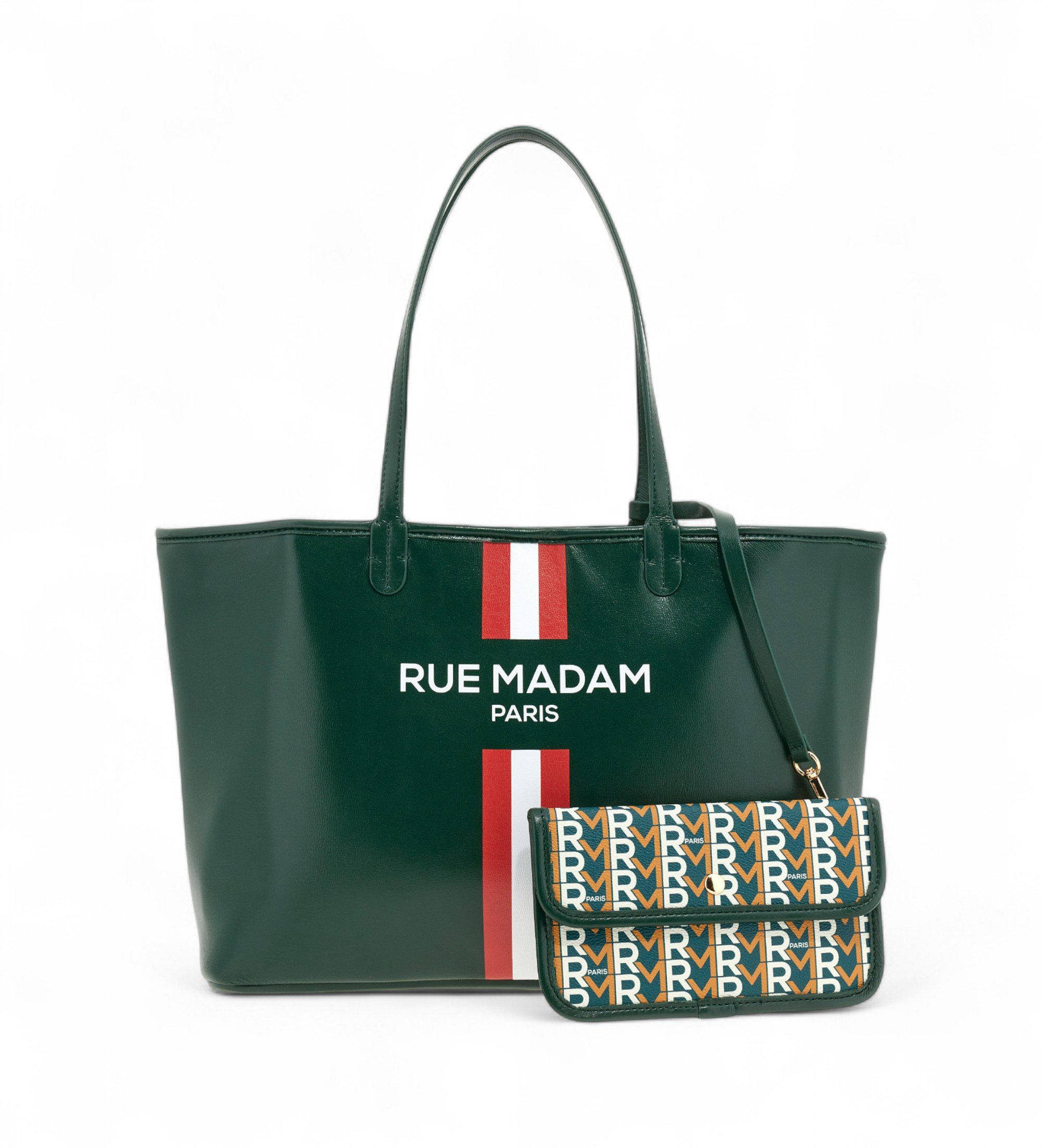 RUE MADAM PARIS für Damen. 1513 Grüne Einkaufstasche (OSFA), Lässig, Polyurethan