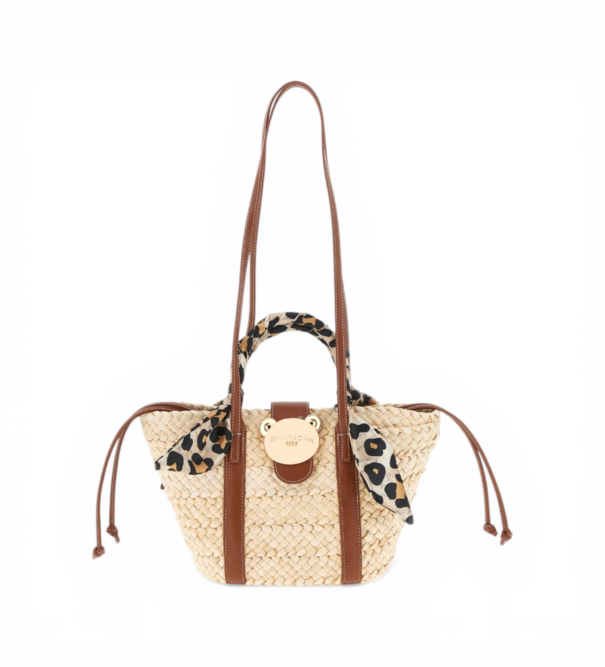 RUE MADAM PARISvoor vrouwen. 1570 Soleil Basket dierenprint tas (OSFA), Casual, Polyurethaan