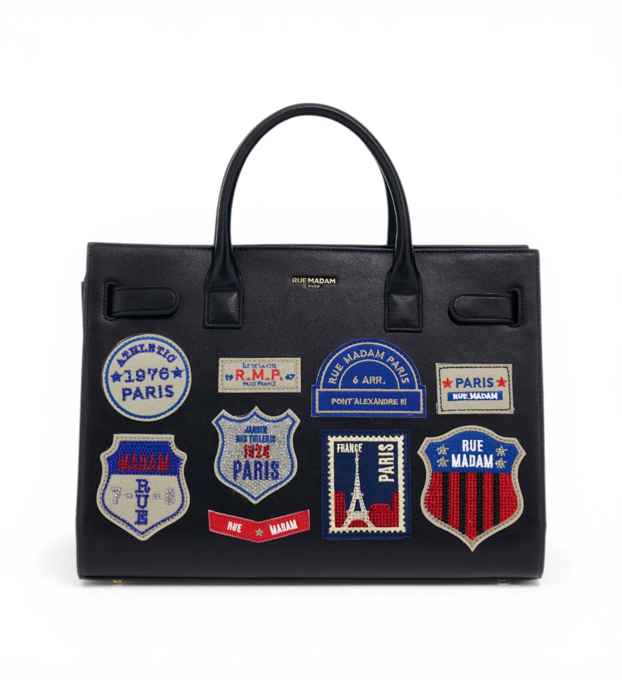 RUE MADAM PARIS für Damen. 1568 St.Germain Tote Tasche schwarz (OSFA), Lässig, Polyurethan