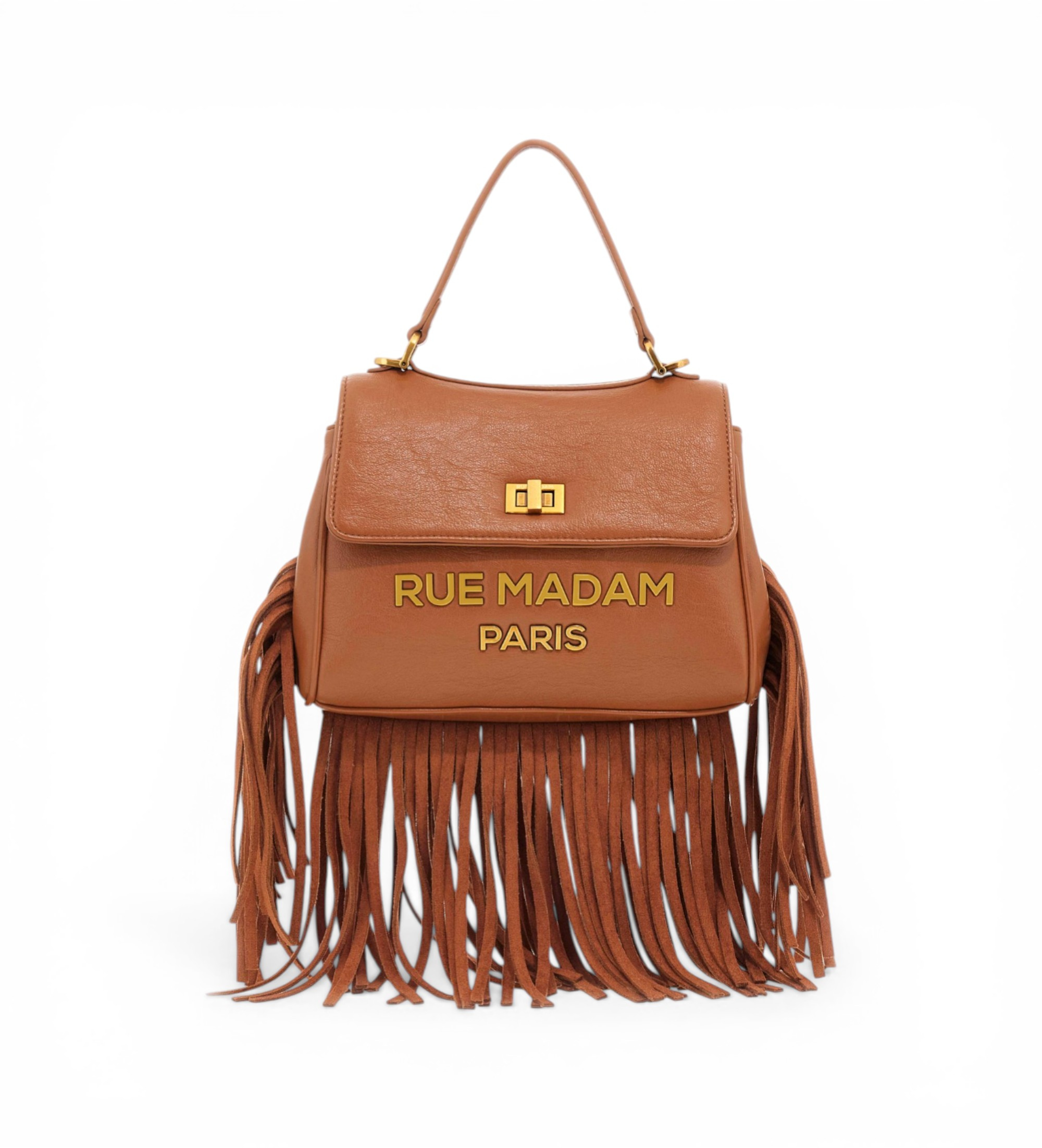 RUE MADAM PARIS für Damen. 1541 Les Jours XS Fransen Tasche braun (OSFA), Lässig, Polyurethan