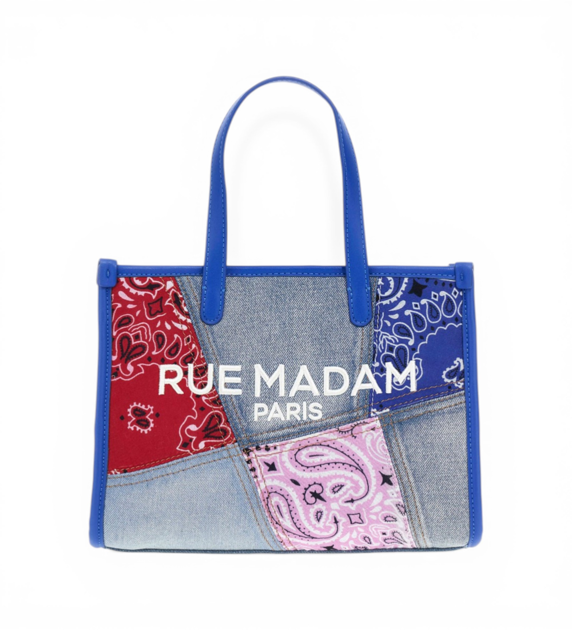 RUE MADAM PARIS für Damen. 1552 Paisley Mini Tote mehrfarbig (OSFA), Lässig, Polyurethan