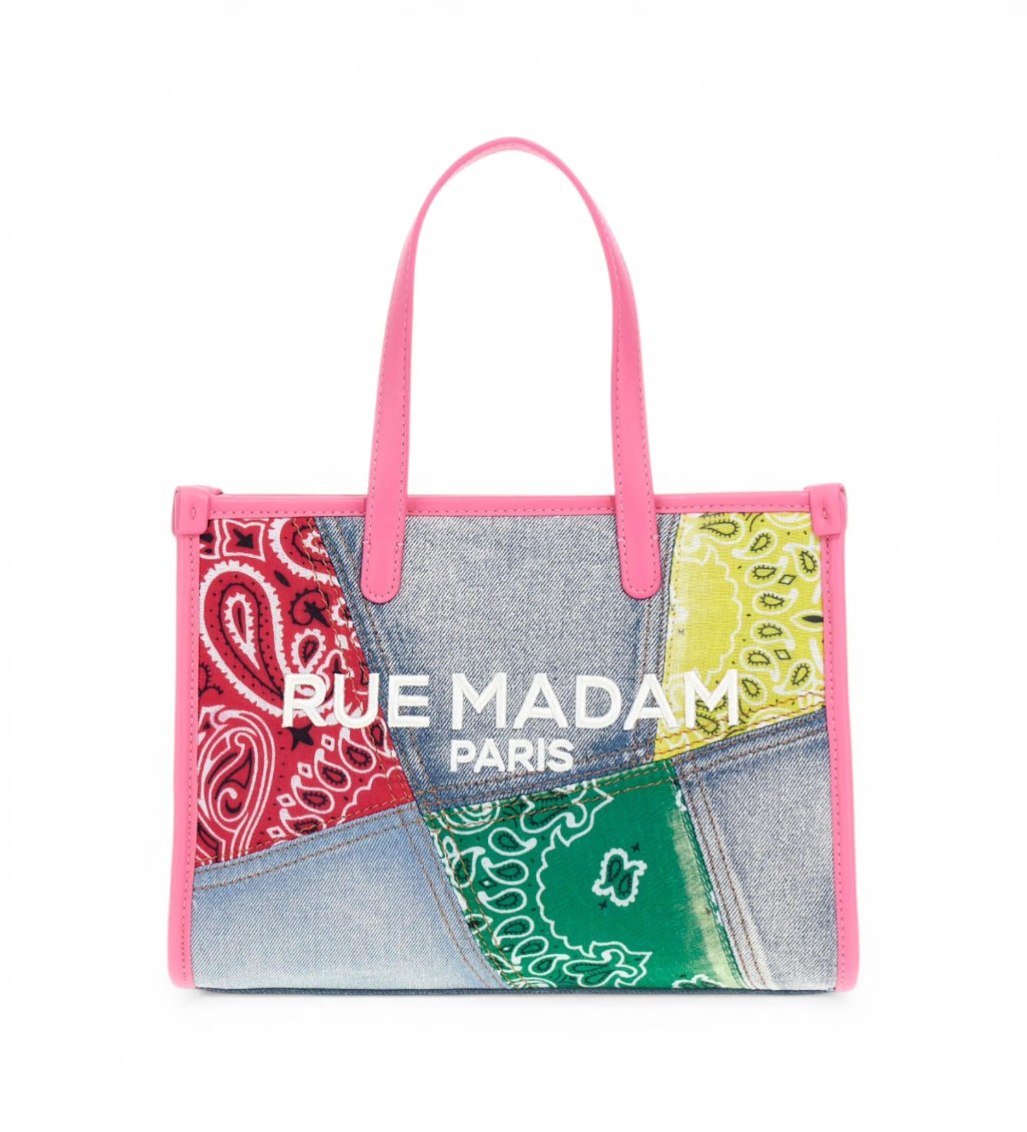 RUE MADAM PARIS für Damen. 1552 Paisley Mini Tote mehrfarbig (OSFA), Lässig, Polyurethan