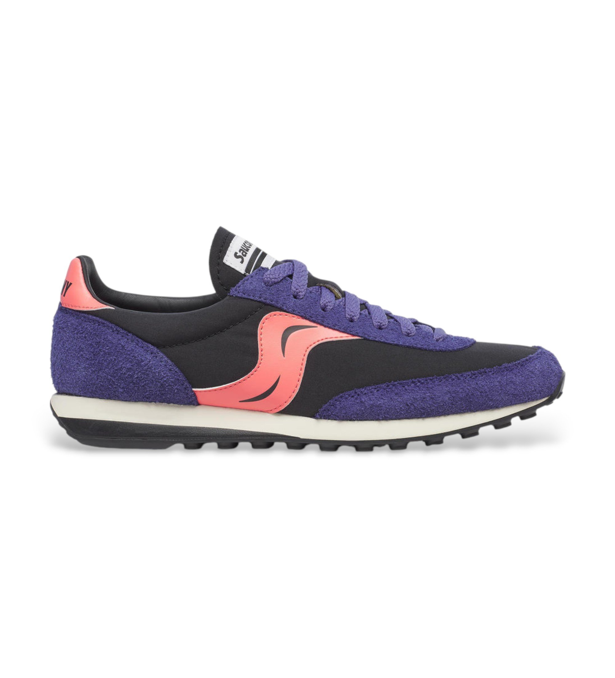 Saucony für Herren. S70883-6 Leder Turnschuhe Trainer 80 Original flieder, schwarz (44), Wohnung, Schnürsenkel, Lässig