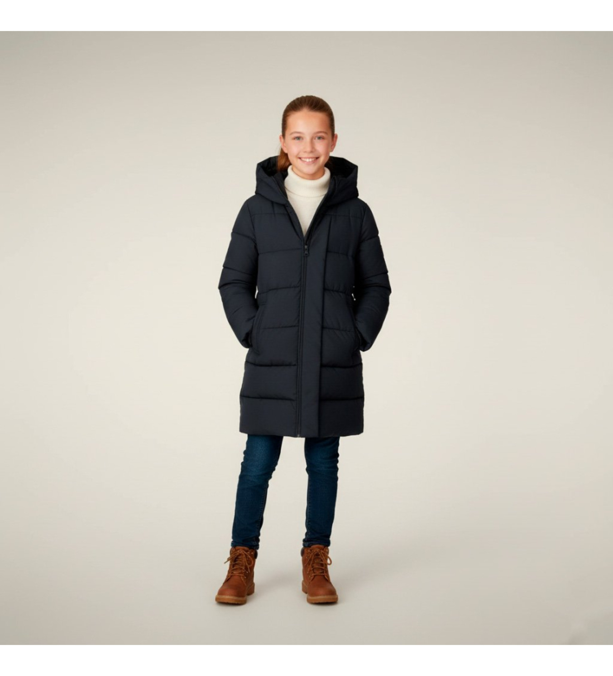 Save The Duck für Frauen/Mädchen. P41909G-LEAF21 Trini Parka Mantel schwarz (164cm), Lässig, Recyceltes Polyester, Nachhaltig, Kinderbekleid