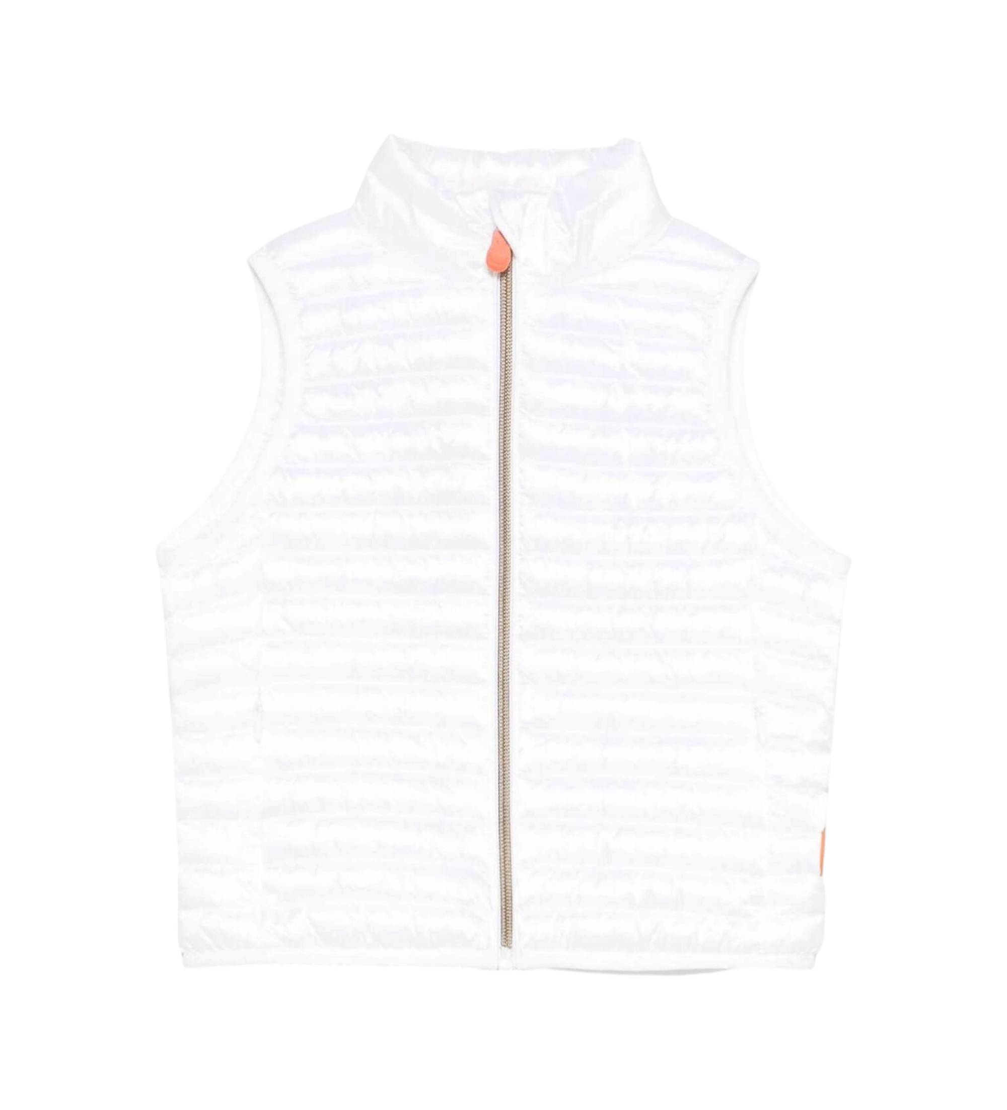Save The Duck Unisex für Kinder. J85310G-IRIS22 Weste Ava weiß (128cm), Lässig, Recyceltes Polyester, Nachhaltig, Kinderbekleidung
