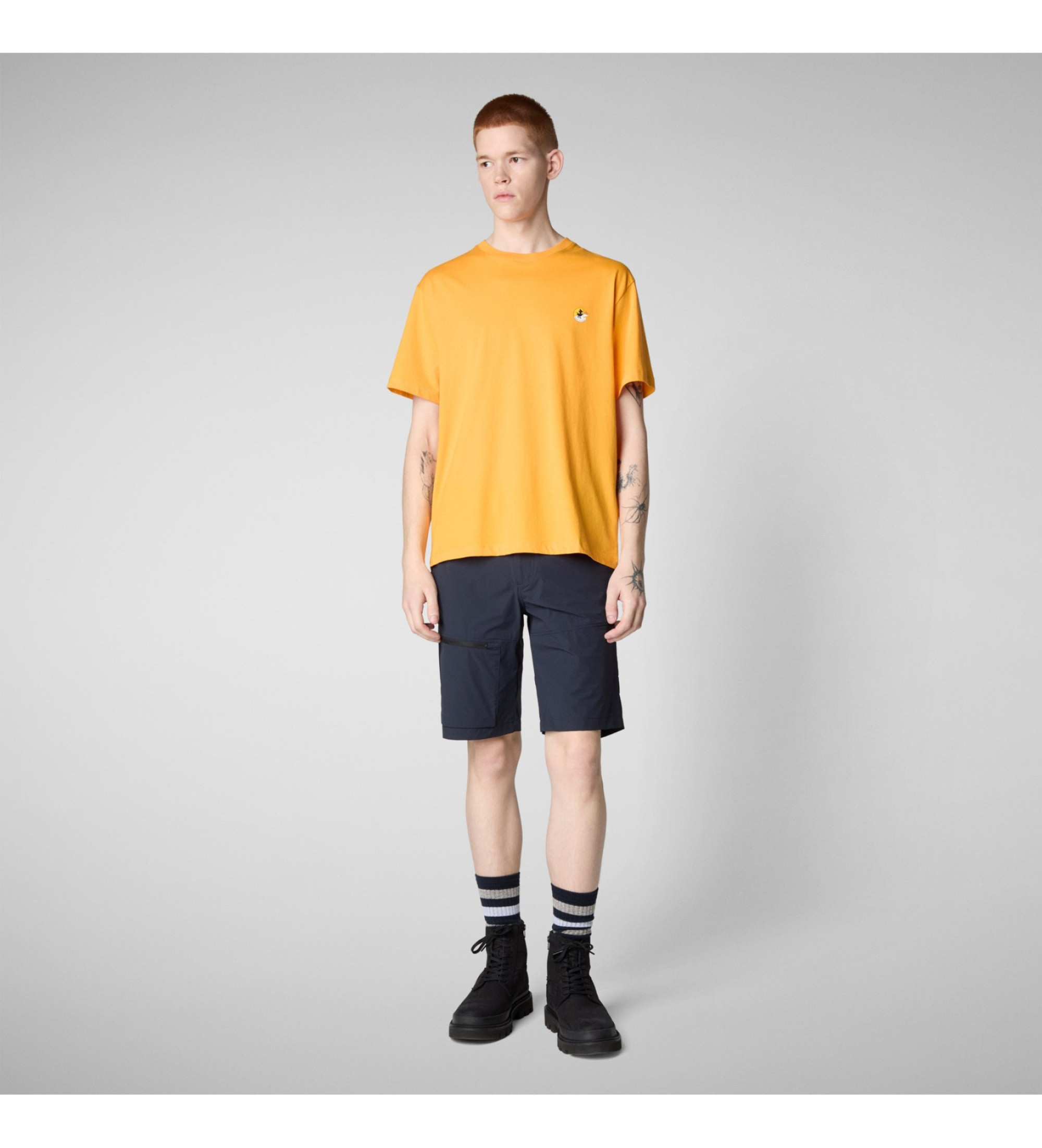 Save The Duck für Herren. DT1709M-BESY20 Caius-T-Shirt gelb (XL), Lässig, Baumwolle, Kurzarm