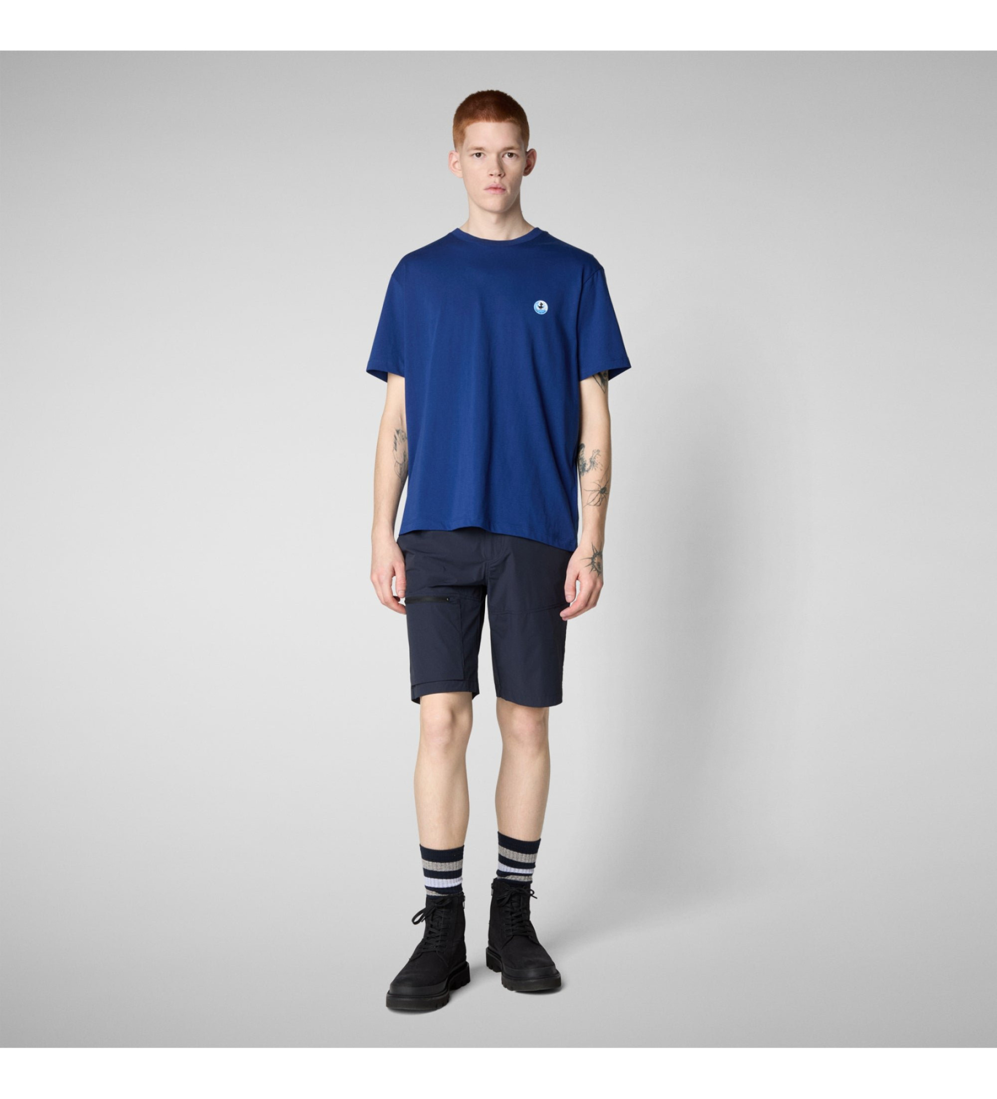 Save The Duck für Herren. DT1709M-BESY20 Caius T-shirt blau (XL), Lässig, Baumwolle, Kurzarm